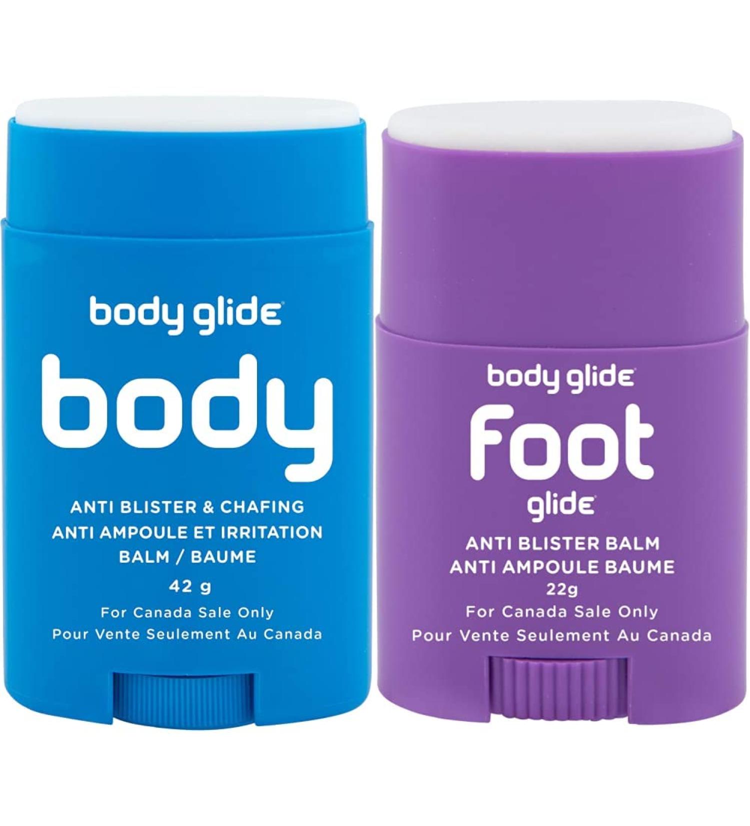 Body Glide Original Anti Chafe Balm Stick (42g) + Body Glide Foot Glide Anti Blister Balm (22g) 42g Balm Stick + Foot Anti Blister Balm - Buy Online on GoSupps.com