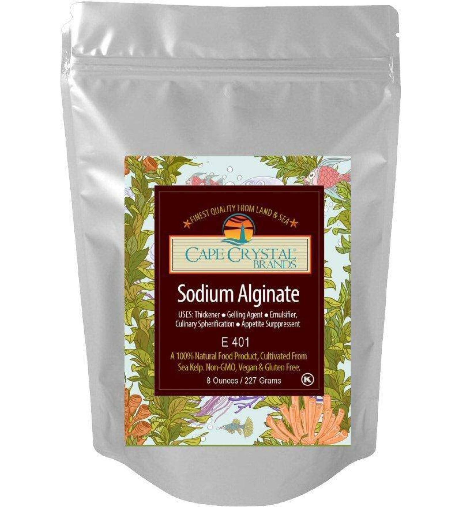 Sodium Alginate 100% Food Grade 8 Oz - Natural Thickening Powder & Gelling Agent for Cooking - Buy Online on GoSupps.com