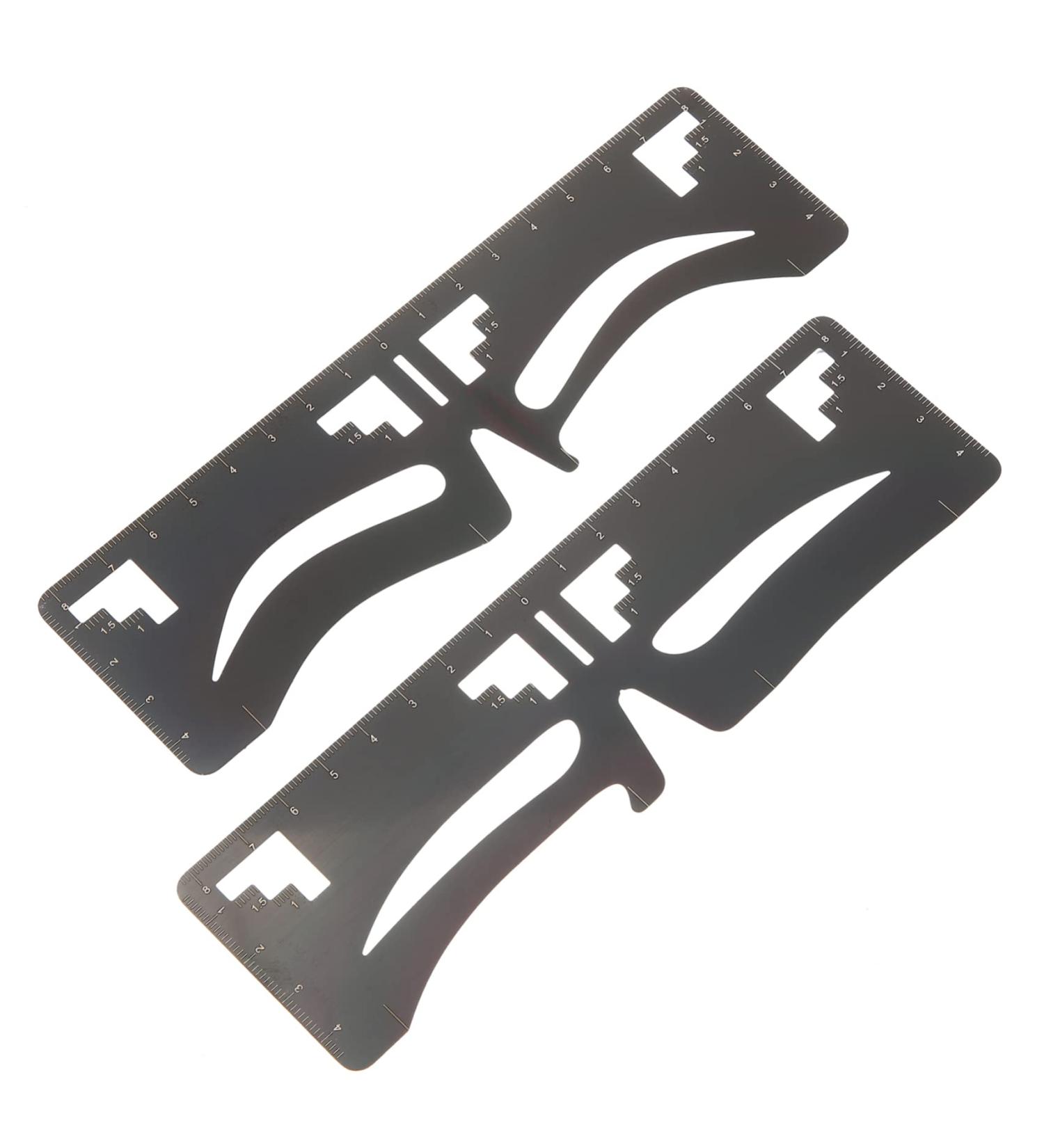 2pcs Eyebrow Ruler Brow Guide Template Eyebrow Shaping Stencil Eyebrow Shape Card 1 count (Pack of 1) Black - Buy Online on GoSupps.com