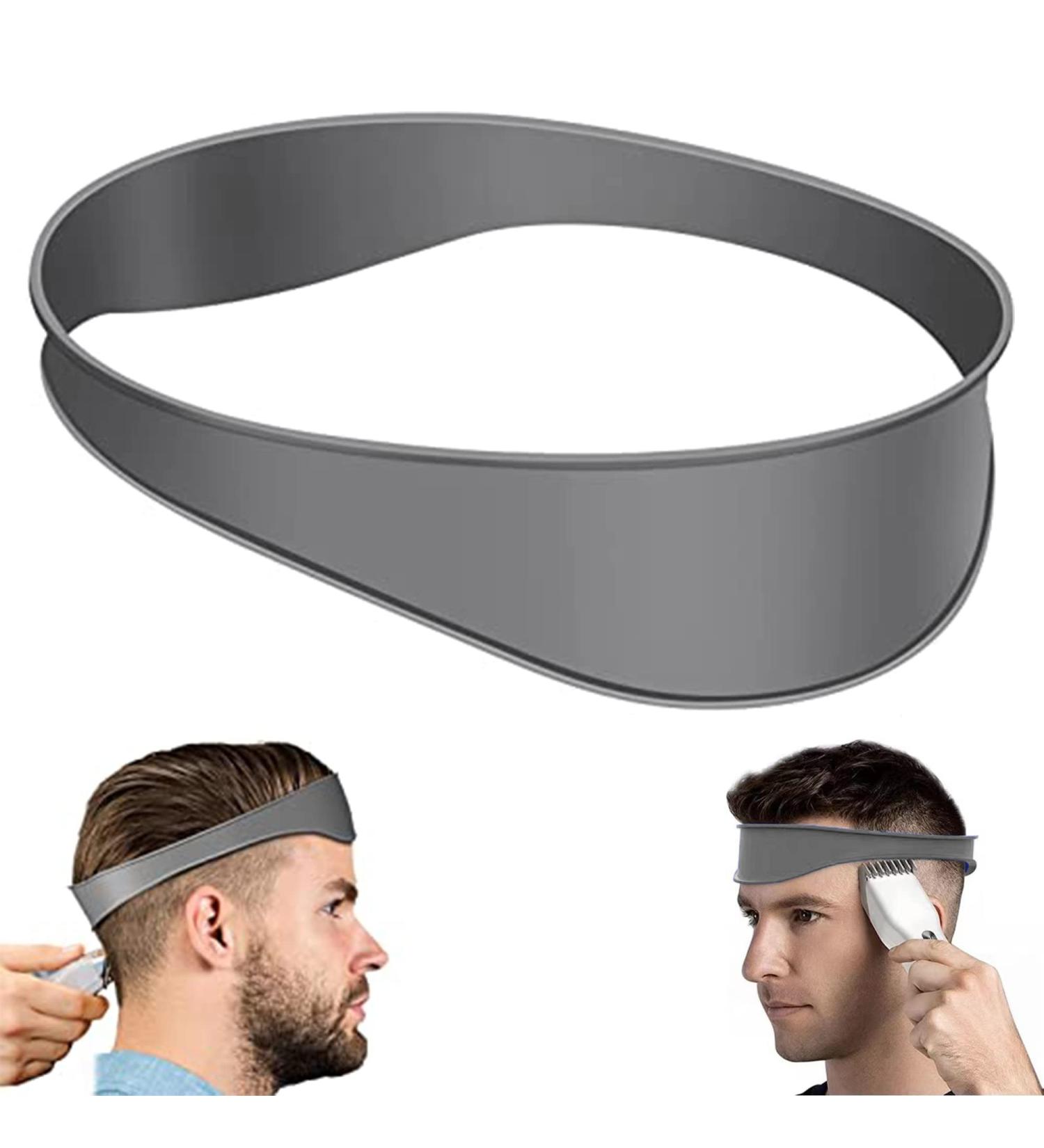 LONGHAO Silicone Haircut Band Cutout Shaving Stencil Curved Silicone Hair Cutting Tape Haircut Band Shaving Stencil for DIY Home Haircuts for Shaving Neckline Trimming - Buy Online on GoSupps.com