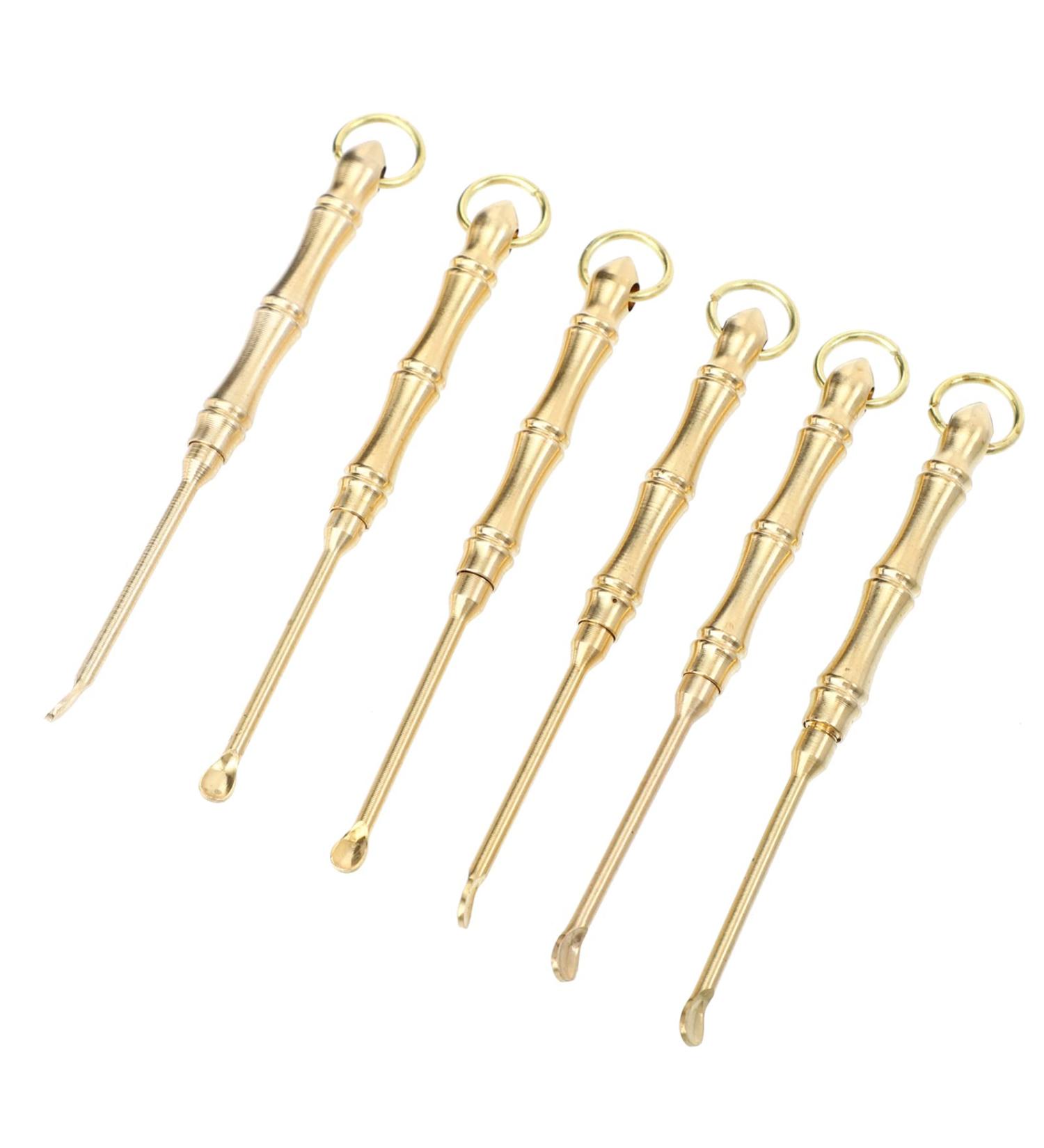 TEHAUX Ear Wax Removal Ear Pick Set Metal Toothpicks Ear Wax Kit Spoon Tool: 6 - Buy Online on GoSupps.com