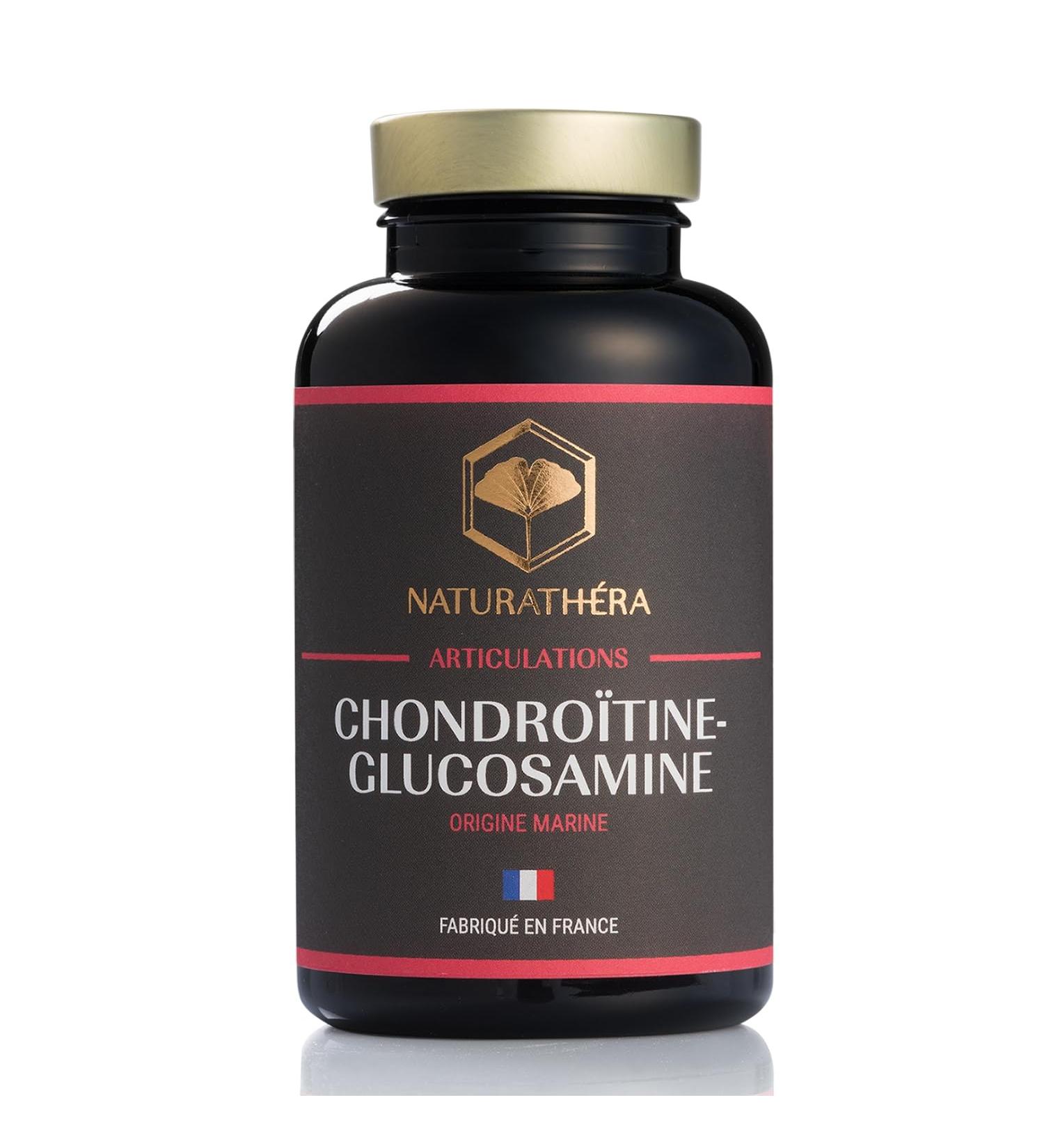 Naturathera CHONDROITIN GLUCOSAMINE MARIN - Dietary Supplement for Osteoarthritis Rheumatism & Joint Pain - Purity Guaranteed - 150 Capsules - Made in France - No GMO Allergen Additives - Buy Online on GoSupps.com