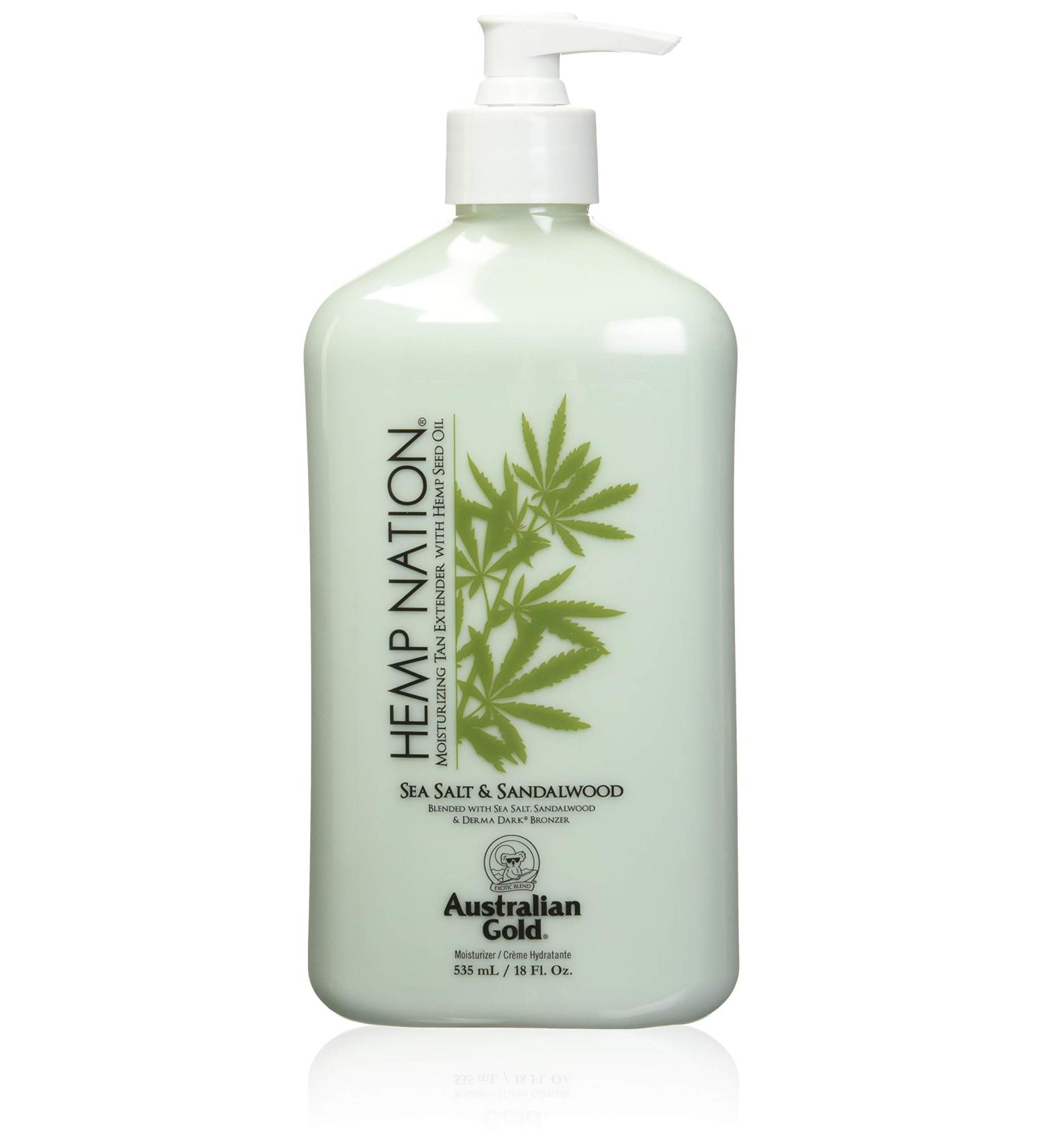 Hemp Nation SEA Salt & Sandalwood Tan Extender - 18 fl. oz | Moisturizing with Hemp Seed Oil - Buy Online on GoSupps.com