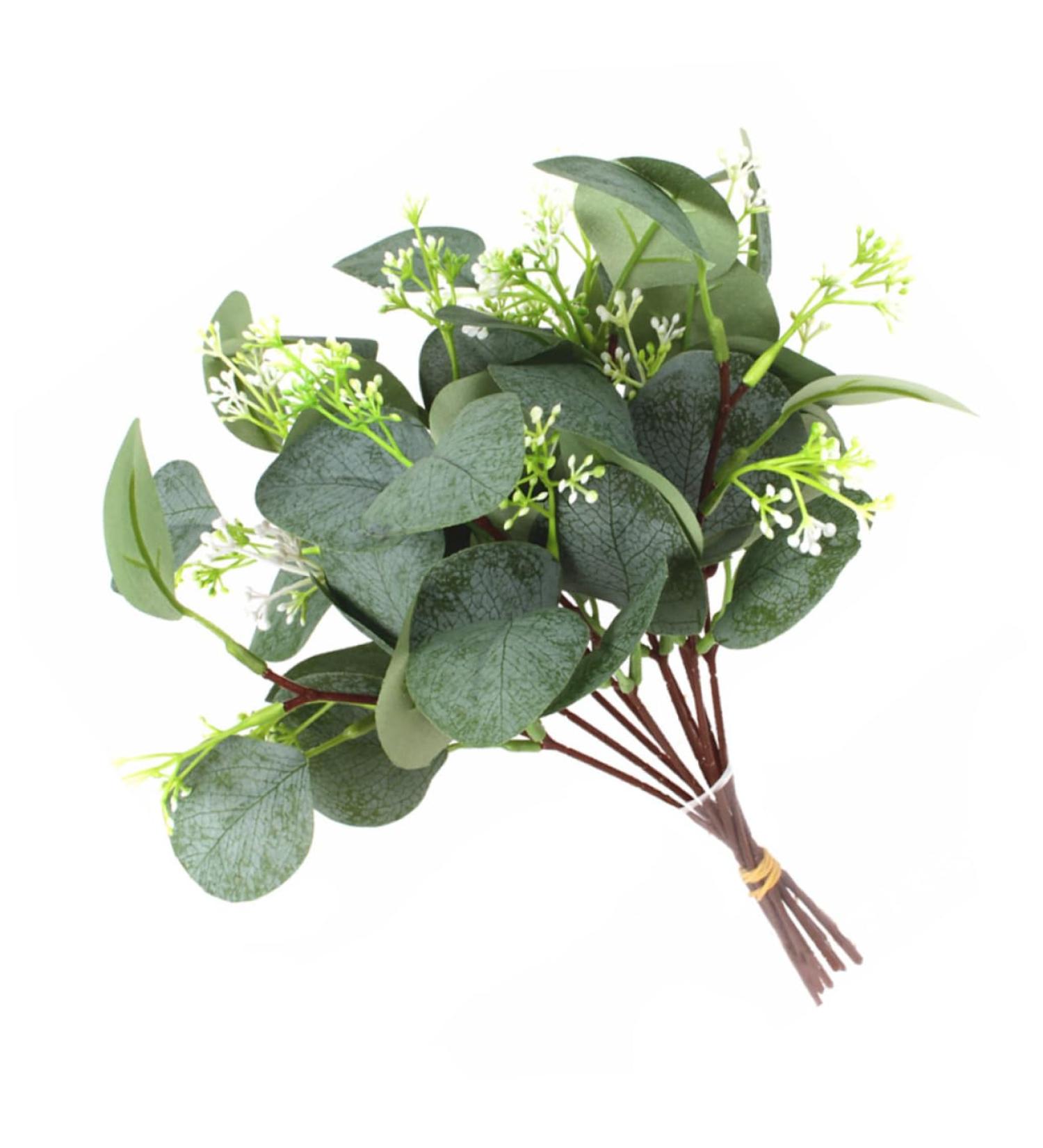 Zerodeko 12pcs Simulated Eucalyptus Leaves Party Decors Real Touch Green Leaf Home Decor Home Plant Decors Vase Floral Arrangement Greenery Decor Faux Plastic Fake Plant Wedding - Buy Online on GoSupps.com