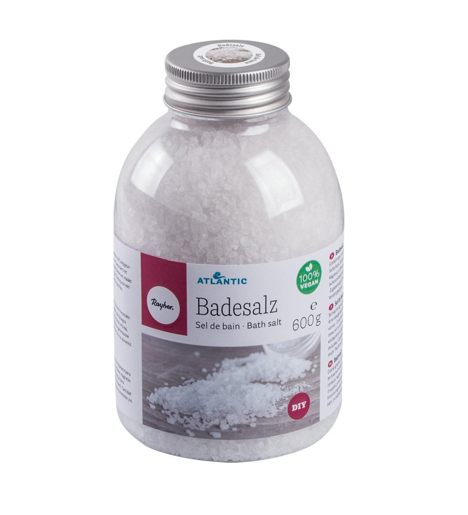 Rayher Hobby Bathing Salt 600g - Natural Coarse-Grained French Salt for DIY Wellness & Peeling Effect - Buy Online on GoSupps.com