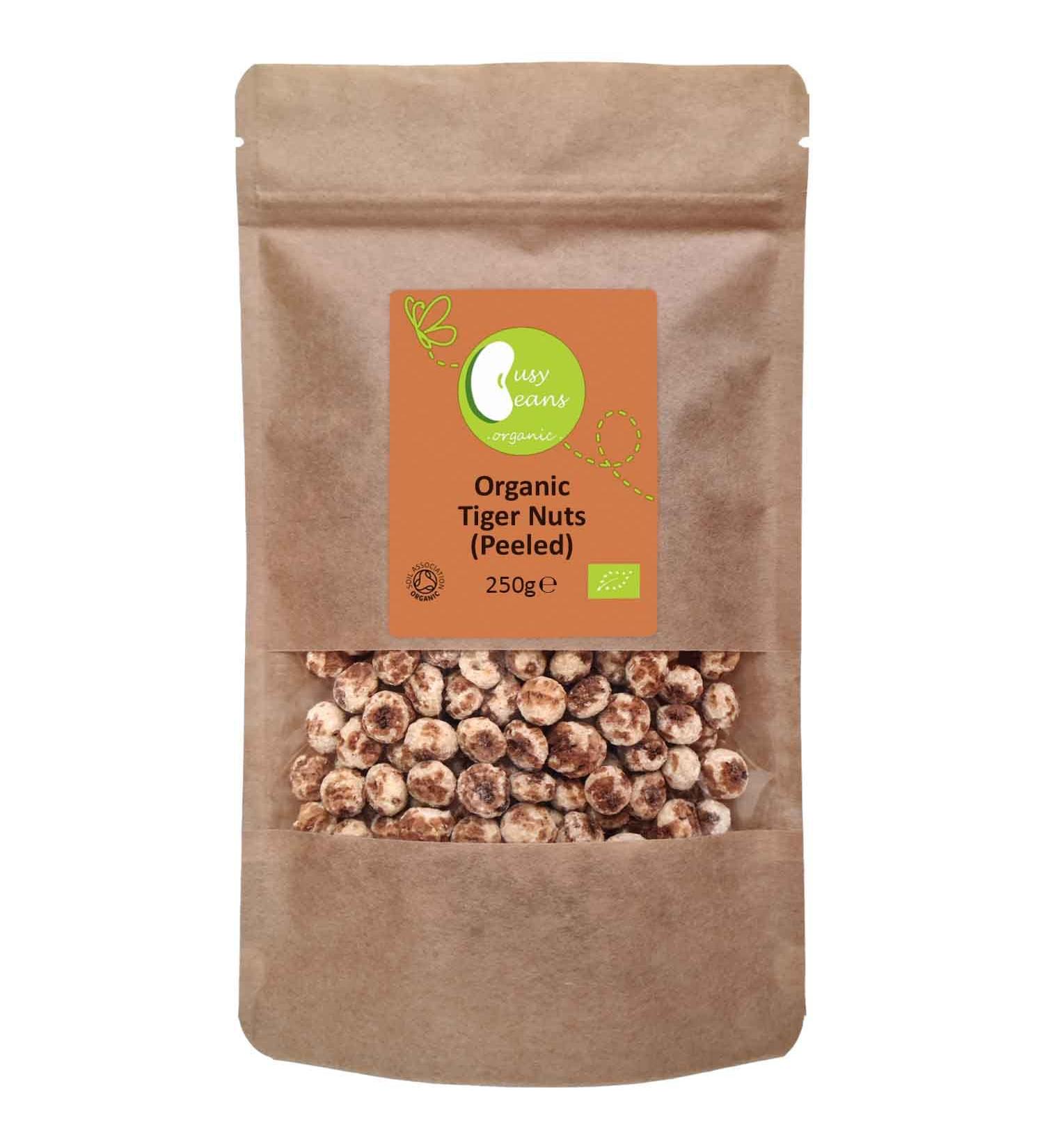 Organic Tiger Nuts (Peeled) - Certified Organic - by Busy Beans Organic (250g) - Buy Online on GoSupps.com