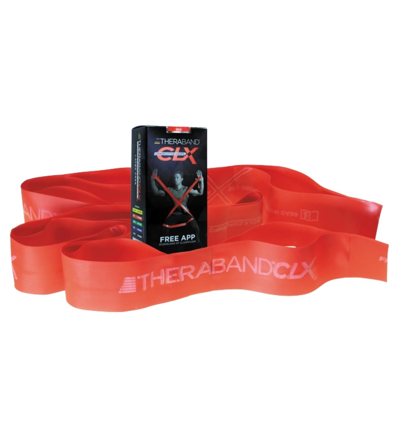 Buy THERABAND CLX Resistance Band 5ft Loops for Home Fitness & Workouts | Portable Gym Equipment | Ideal Gift for Athletes - Medium Level 2 (Red - Buy Online on GoSupps.com