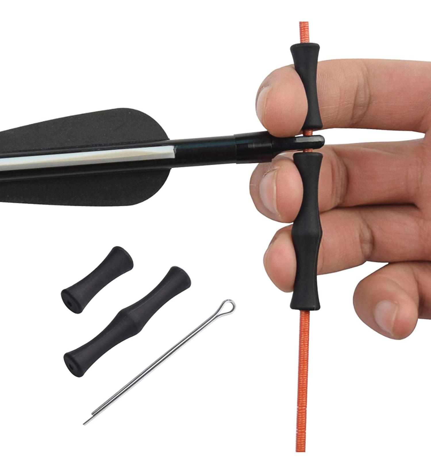 EOUS Bow String Finger Saver Archery Finger Guard Silicone Rollers - BLACK - Buy Online on GoSupps.com