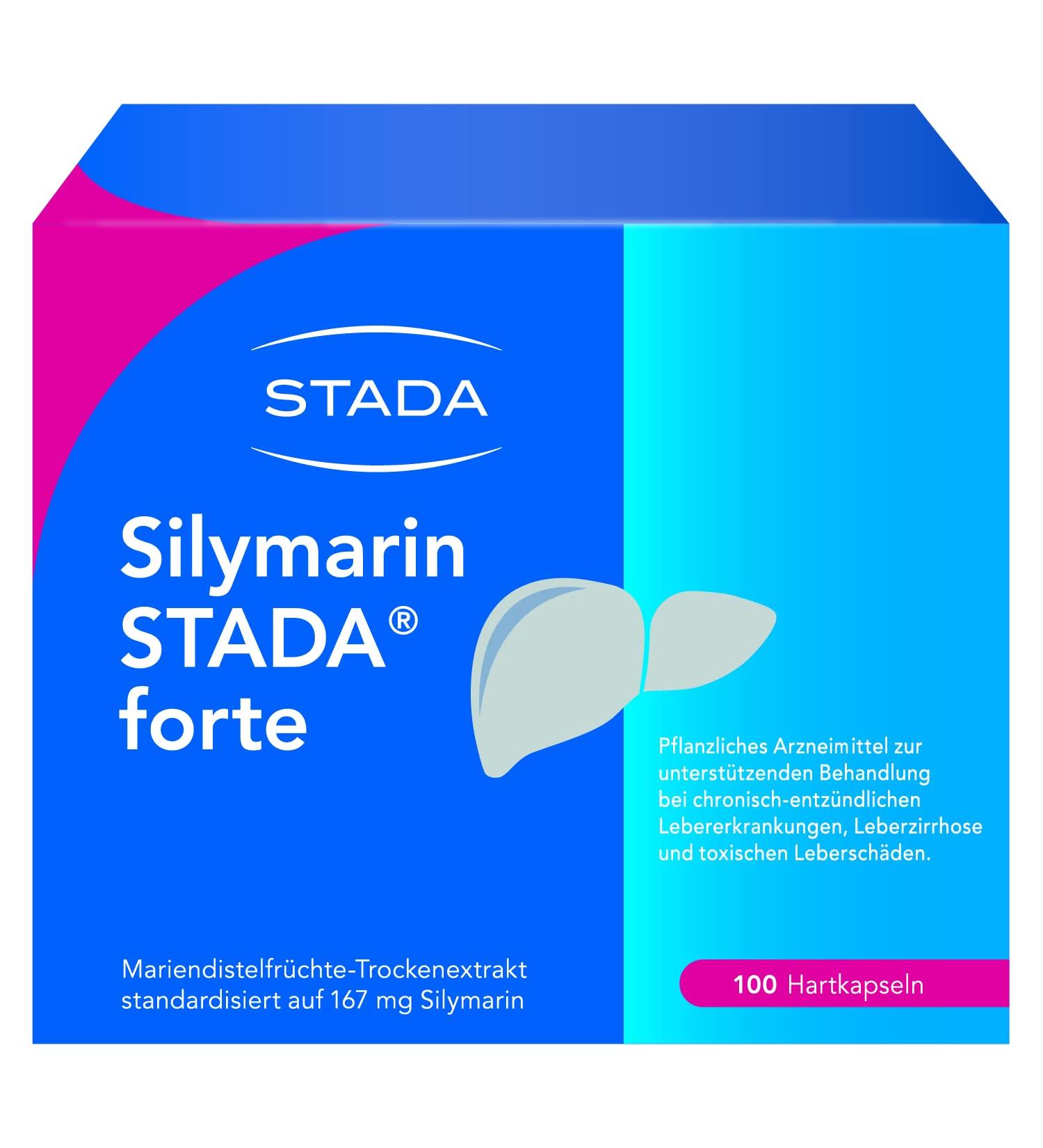 Silymarin Stada Forte - Vegan Liver Support Capsules | 100 Hard Capsules for Liver Health Damage & Cirrhosis Treatment - Buy Online on GoSupps.com