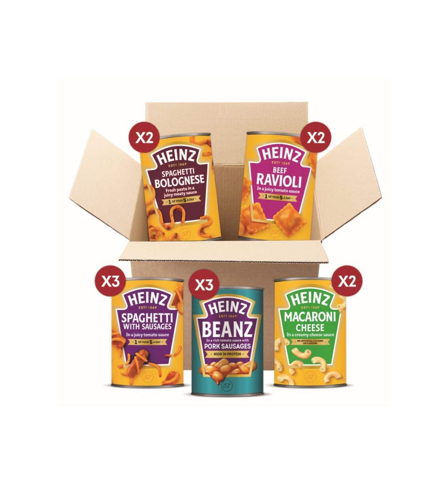Heinz Quick Meals Variety Bundle Beans and Pasta 400 g - 12 Cans - Buy Online on GoSupps.com