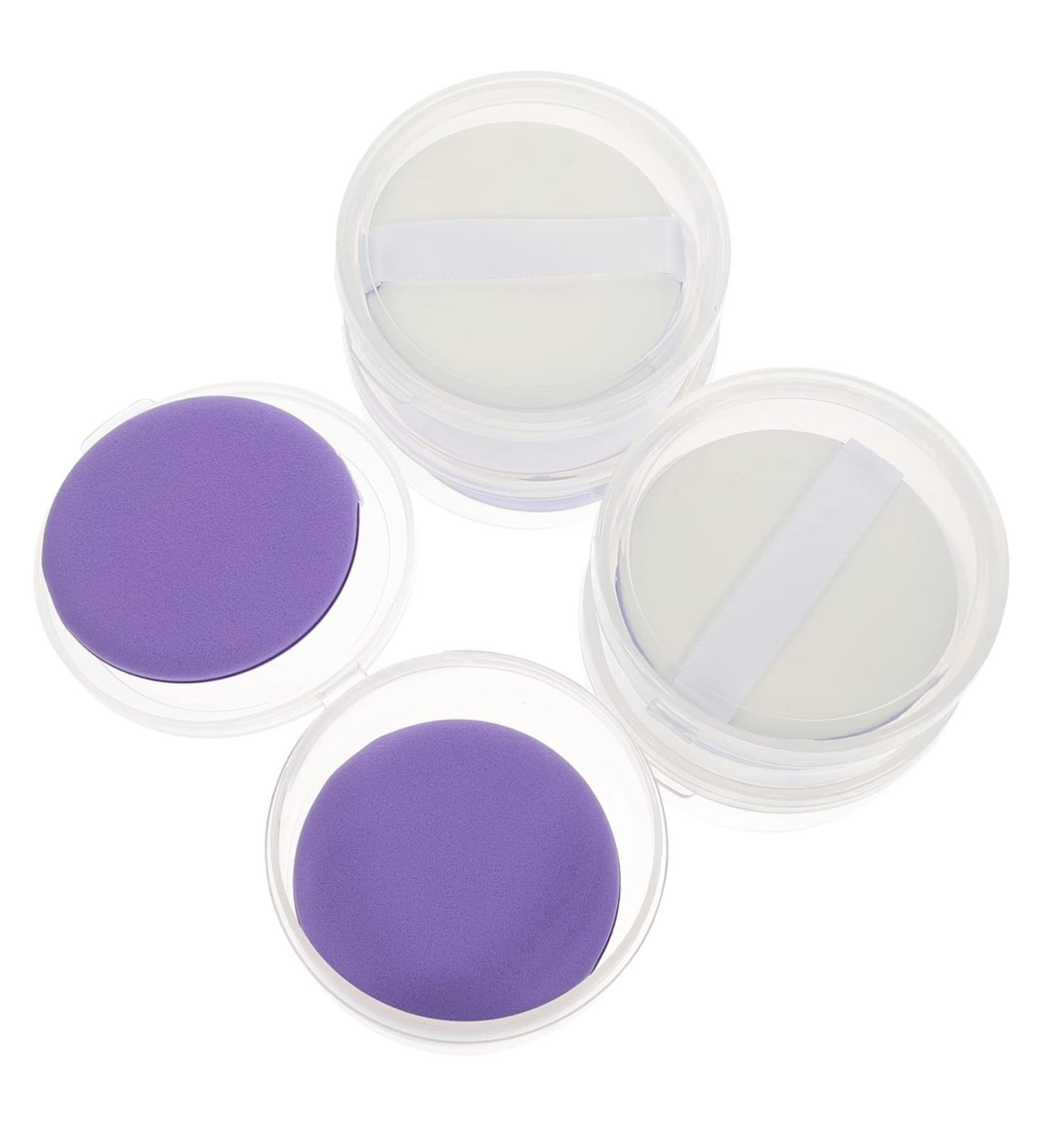 Angoily Absorbent Sponges 5 Sets Puff Cosmetic Makeup Sponge Beauty Puffs Esponjas Para Maquillaje Puffs for Cushion Foundation Hydrophilic Non-latex Miss Round Purple Makeup Foundation - Buy Online on GoSupps.com