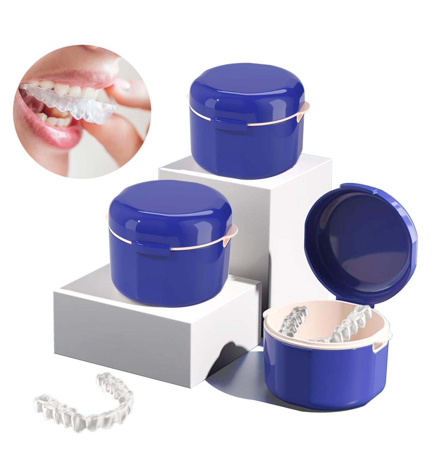 Buy Blue Denture Container & Braces Box | Tooth Rescue Box | Retainer Brite - International Shipping Available - Buy Online on GoSupps.com