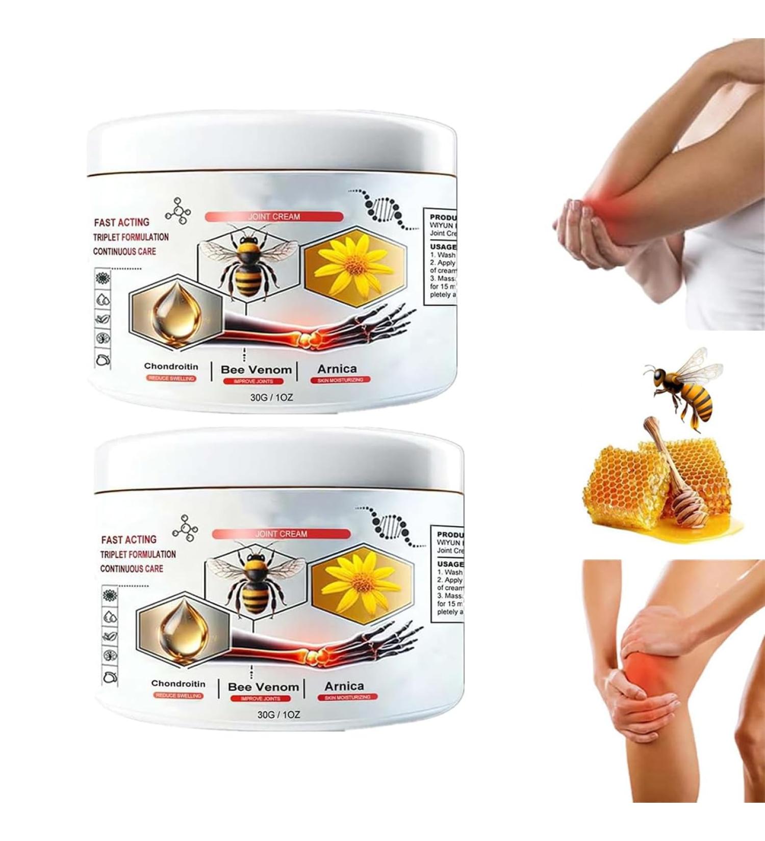 2pcs Todahof Bee Venom Ointment & Soothing Bone Healing Cream - Pain Relief for Arms Waist Legs & Feet (30g Each) - International Shipping Available - Buy Online on GoSupps.com