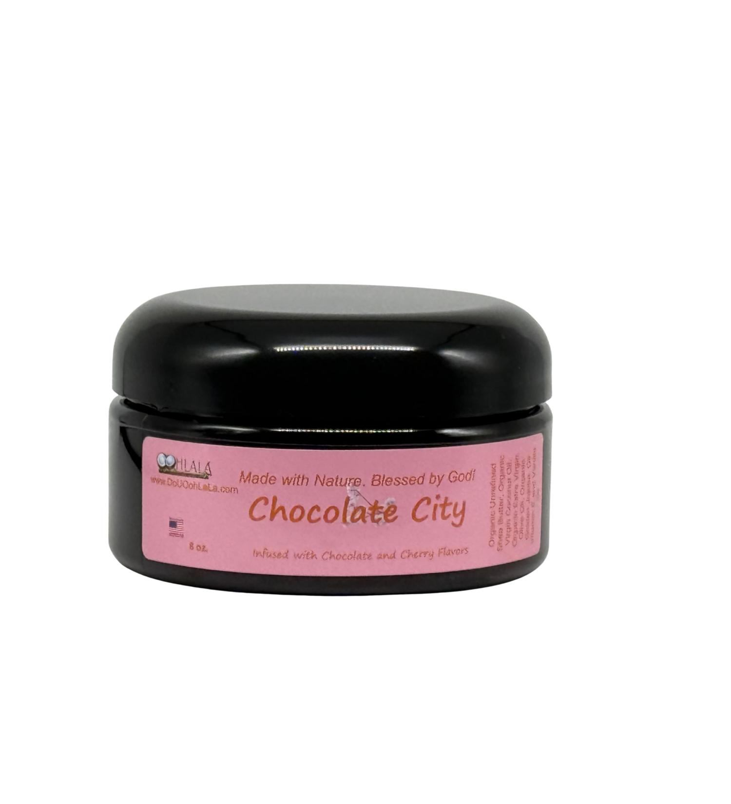 Ooh La La Skin Care LLC Chocolate City 8 oz. (Large) Body Butter- Handmade Deeply Hydrating Ultra Moisturizing Organic Cream