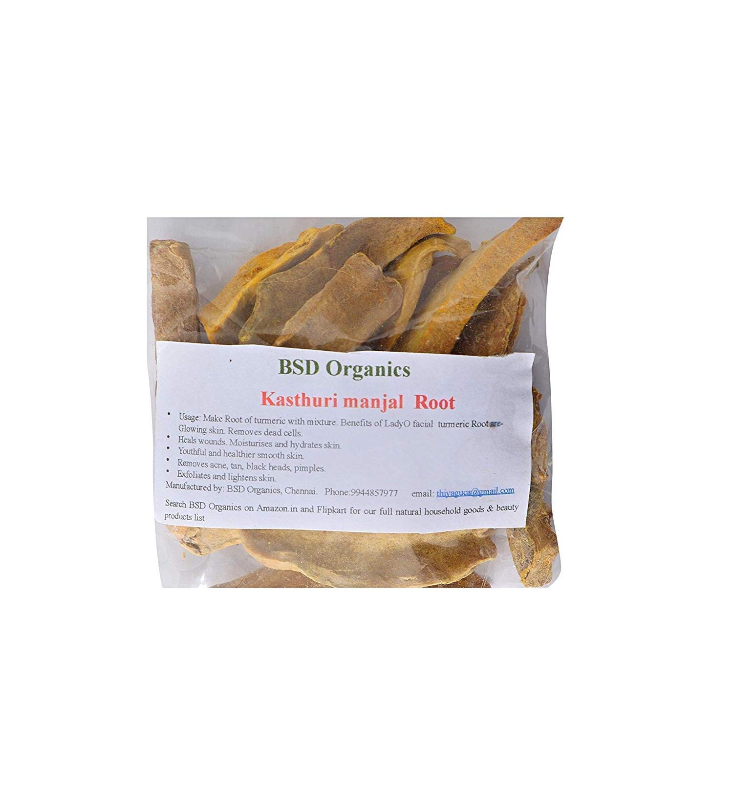 BSD Organics Root of Turmeric/Kasthuri Manjal/Wild Turmeric 200 gram / 7.05 ounce (200 Gram / 7.05 ounce)