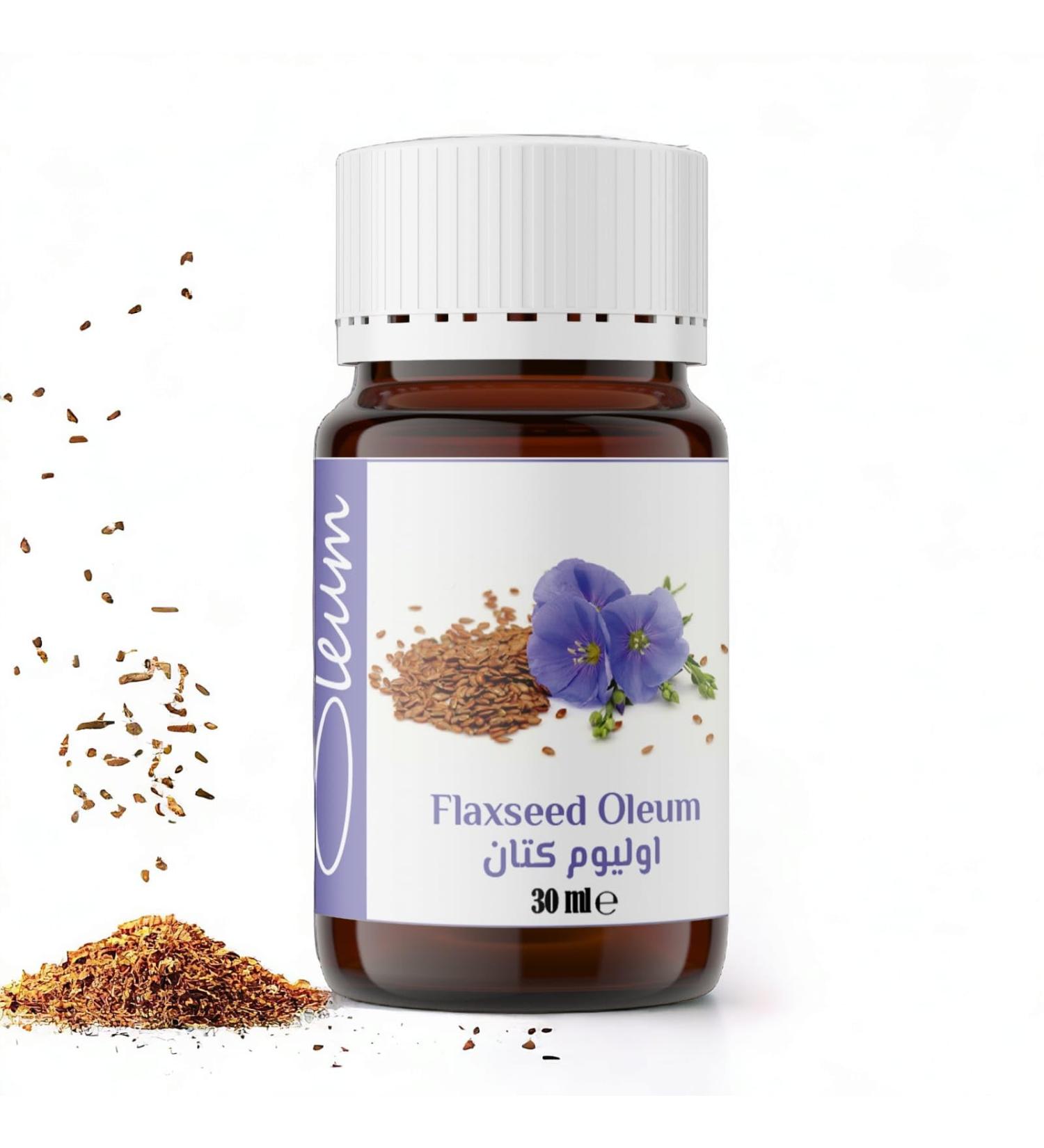 Shop 100% Pure Oleum Flaxseed Oil 30ml - Premium Stone-Milled Carrier Oil for Skin & Hair - Buy Online on GoSupps.com