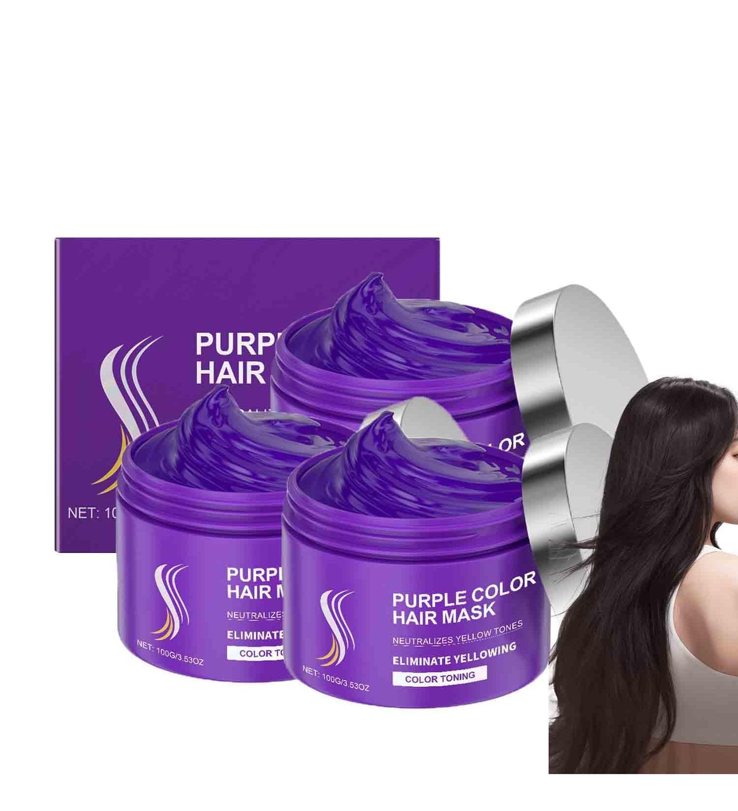 Purple Hair Mask - Keratin Hair Treatment Repairs and nourishes hair Purple hair mask Collagen Deep conditioner Removes yellow tones and moisturizes hair - Buy Online on GoSupps.com