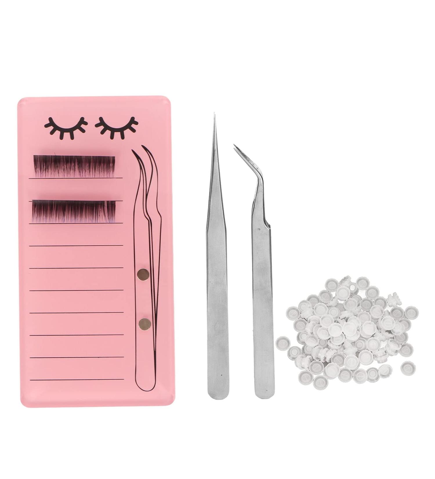 2 in 1 Eyelash Extension Holder & Display Tray Set with Tweezers - Perfect for Professional Use | Shop Internationally - Buy Online on GoSupps.com