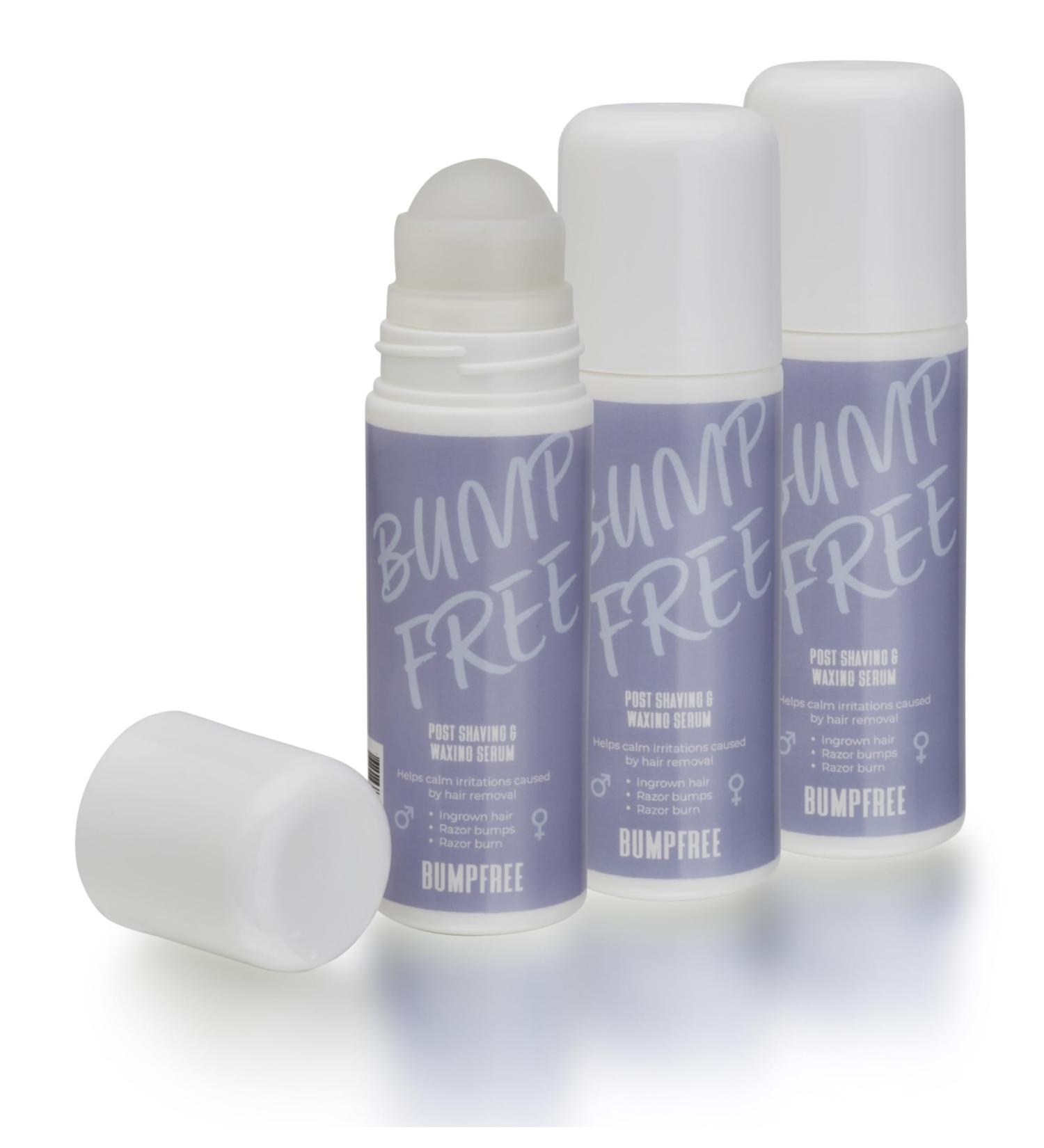  BumpFree Serum for Shaving Buttons Ingrown Hair & Razor Burns - After Shave Care for Men & Women - Roll-On 3 Ounce (Pack of 3) - Buy Online on GoSupps.com