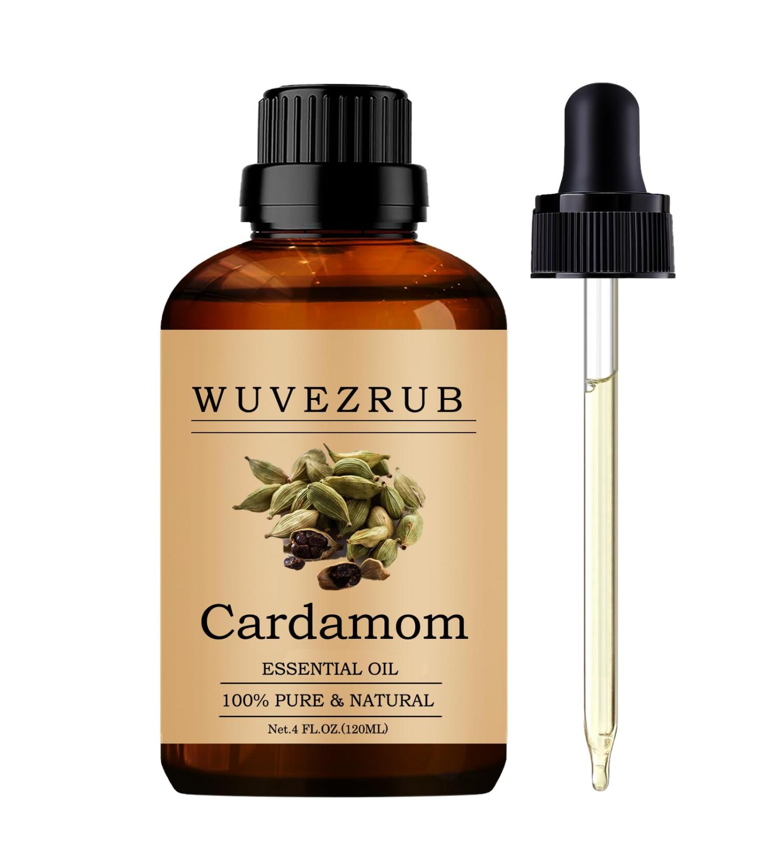 Wuvezrub Cardamom Essential Oils 120ML Pure and Natural Essential Oil for Aromatherapy Diffuser - Cardamom / 4 Fl Oz - Buy Online on GoSupps.com