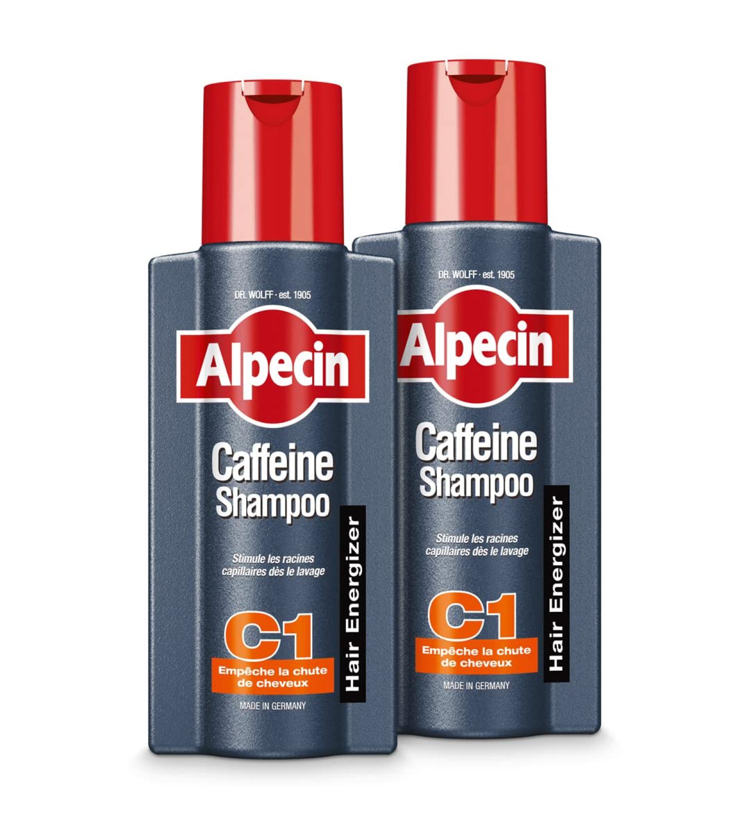 Alpecin Caffeine Shampoo C1 2x 250ml | Prevents and reduces hair loss | Natural hair growth shampoo for men - Buy Online on GoSupps.com