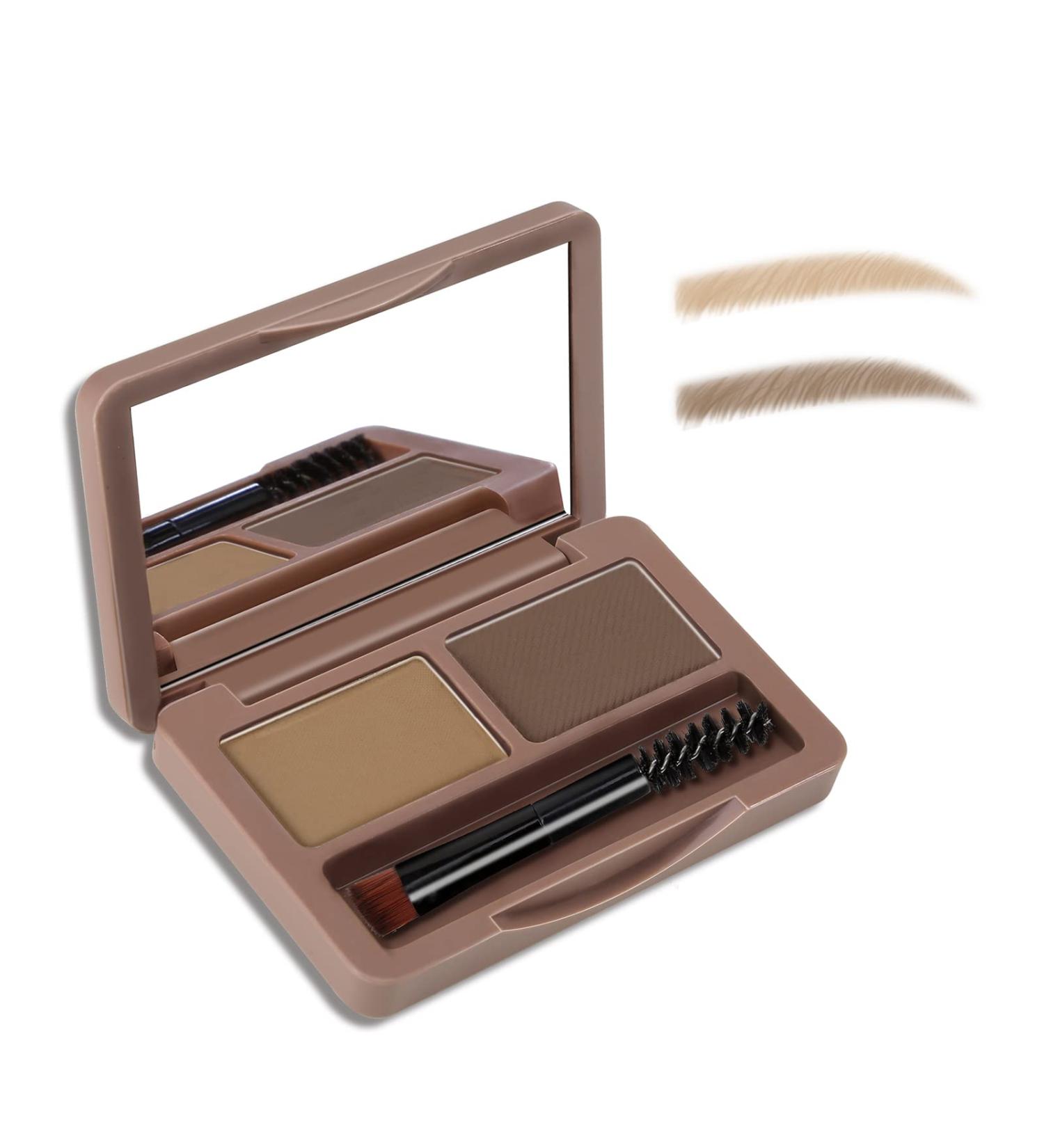Boobeen Eyebrow Powder: 2-Color Palette for Defined Brows - Neutral Eye Makeup - Buy Online on GoSupps.com