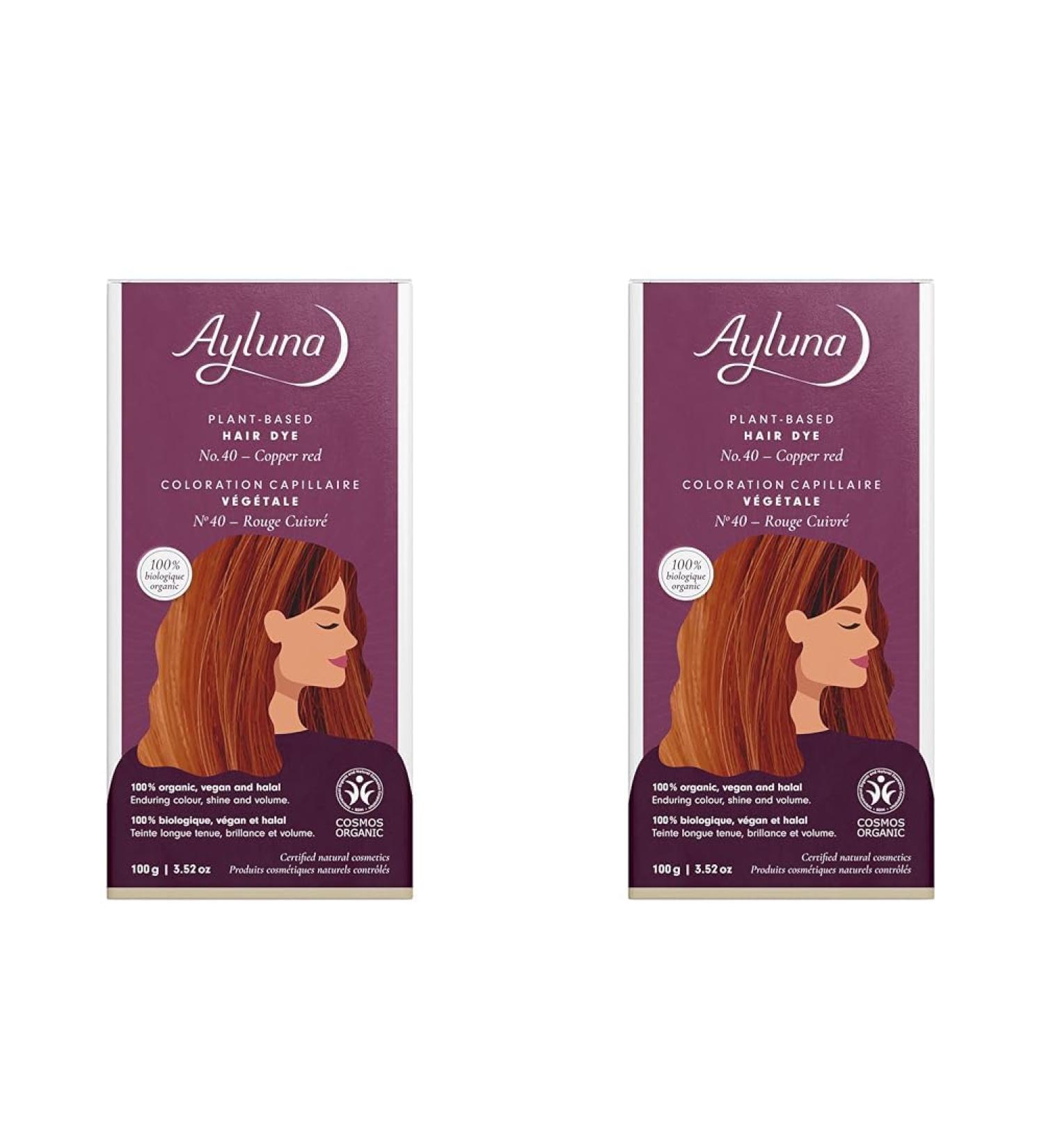 Ayluna Hair Color - Copper Red 40 (Pack of 2) Red 100 g (Pack of 2)