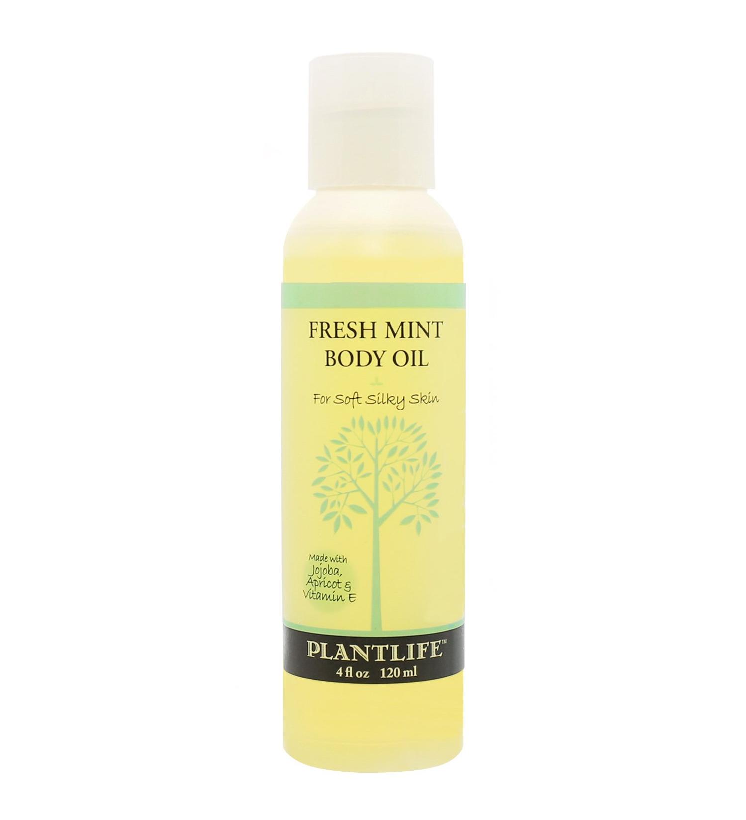 Plantlife Fresh Mint Body Oil - Natural Moisturizing Oil for All Skin Types | Nourish Dry Skin & Achieve Silky Smoothness for Men & Women - 4oz - Buy Online on GoSupps.com