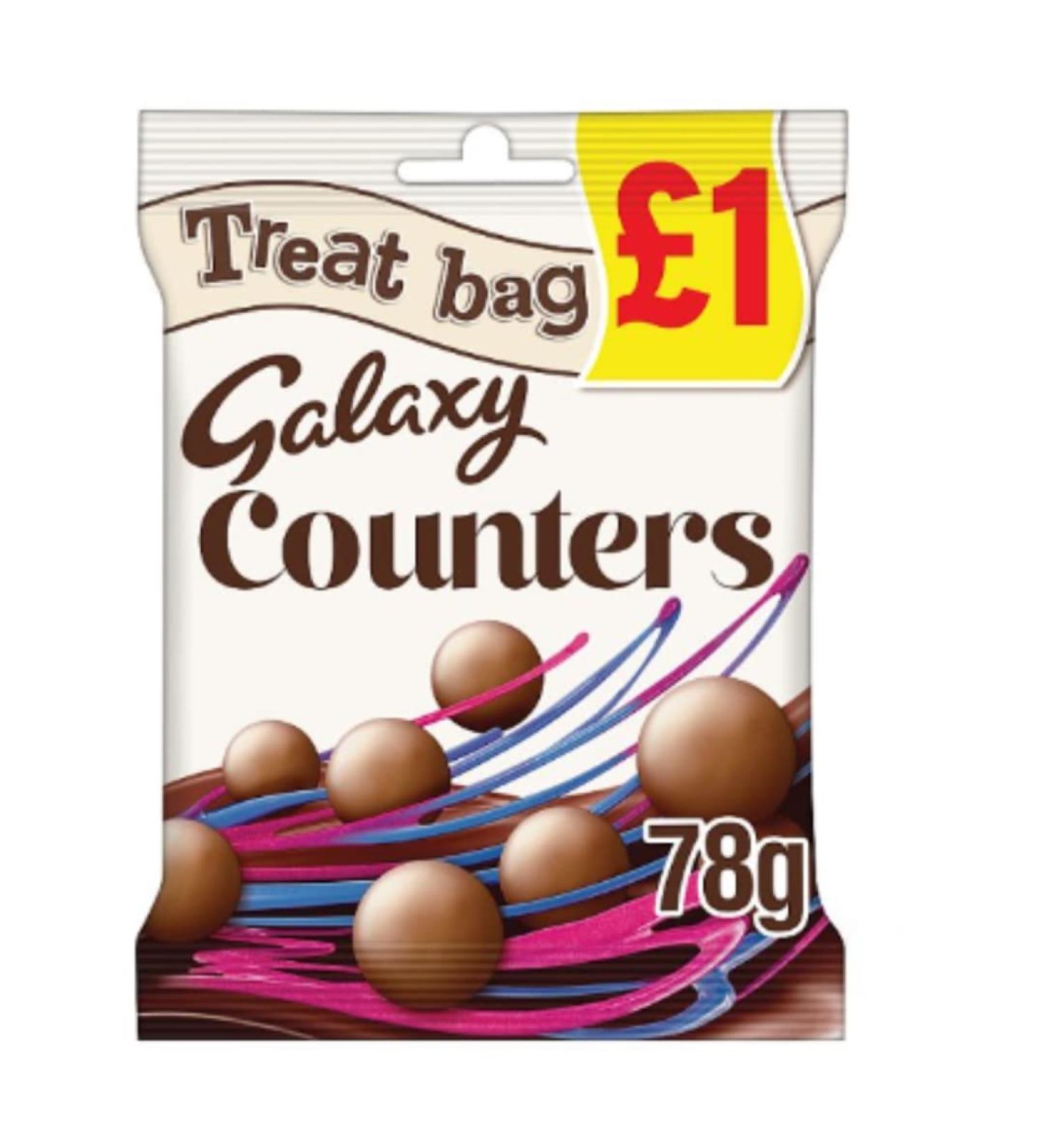 Galaxy Counters Chocolate Treat Bag 78g x Case of 20