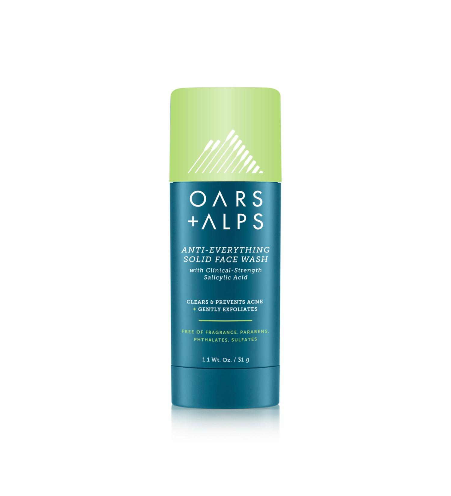 Oars + Alps Anti-Everything Solid Face Wash 1.1 Oz - Gentle Cleansing for All Skin Types | Shop Internationally - Buy Online on GoSupps.com