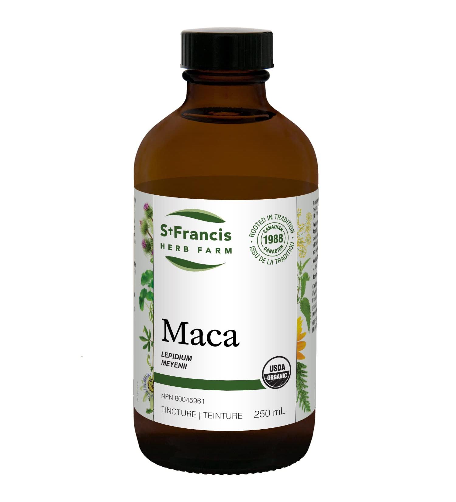 St. Francis Herb Farm Maca Root Herbal Tincture Liquid | Helps to Support Emotional Aspects of Sexual Health | Antioxidants | Organic | Non-GMO | Lactose-Free | 250 mL