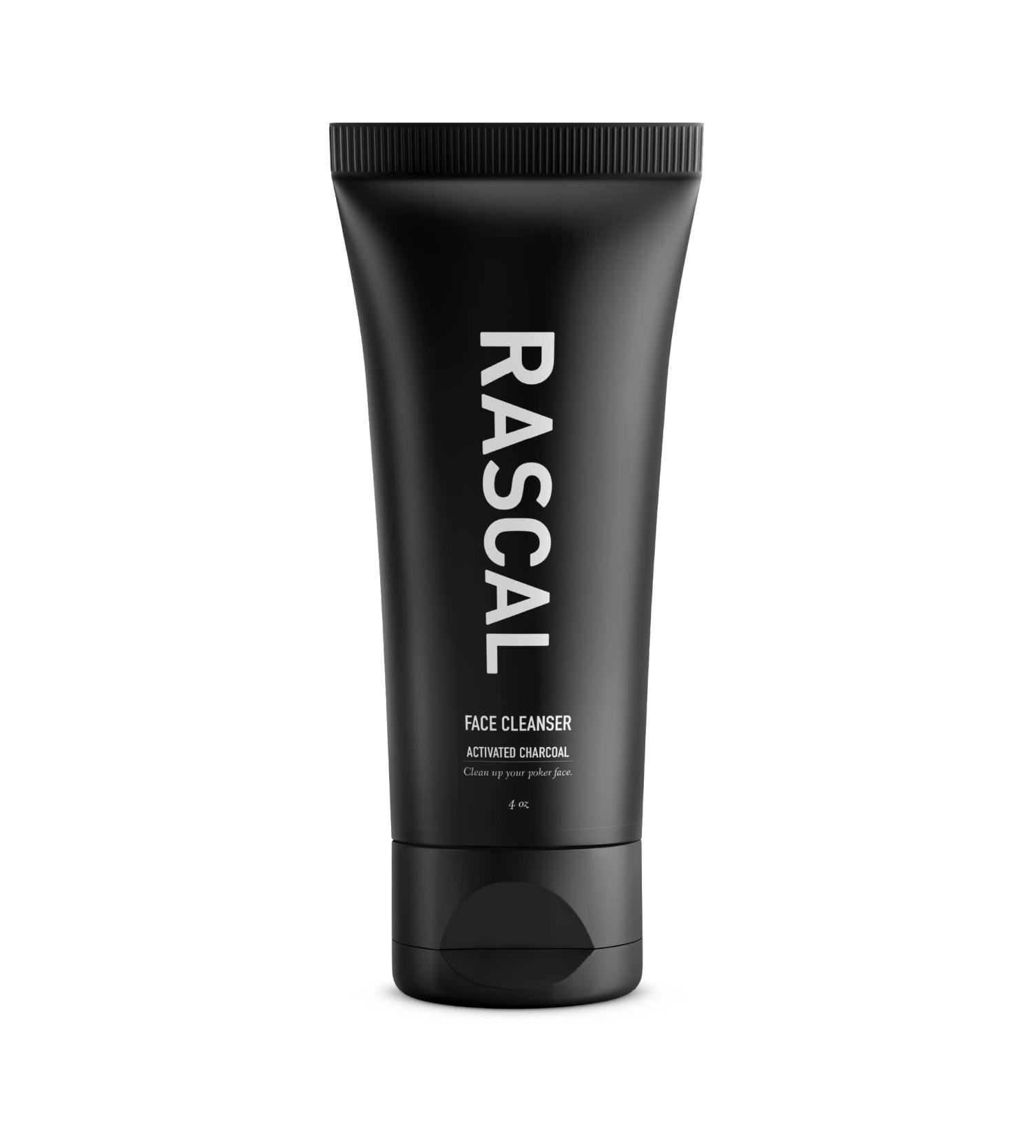 Rascal Men's Face Cleanser - Activated Charcoal & Orange Peel Oil for Deep Cleansing Toner & Refreshing Scent | 4 Oz - Buy Online on GoSupps.com