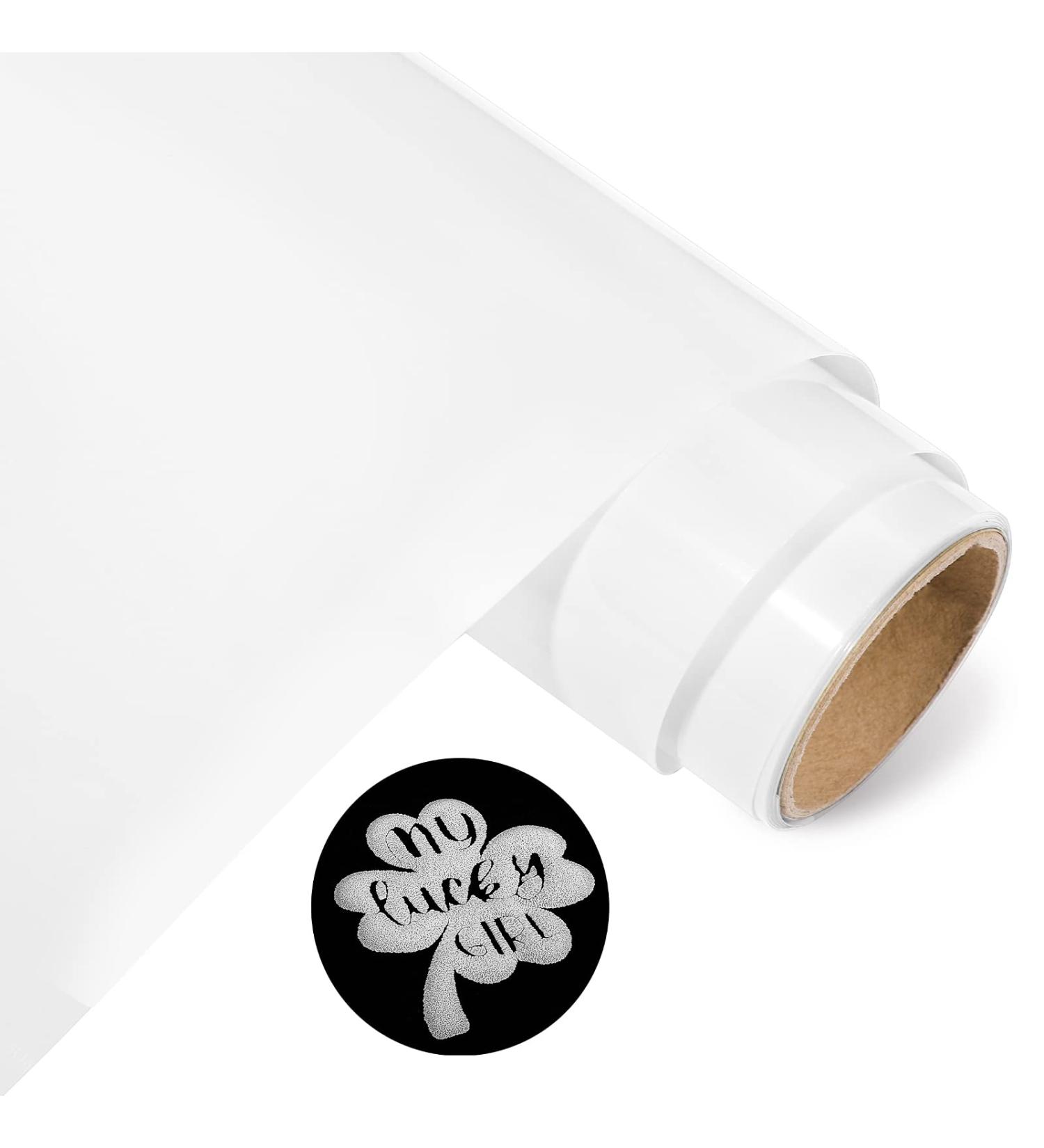 Puff Vinyl Heat Transfer White 3D HTV 10x6FT for T-Shirt Garment - White Foaming HTV Vinyl - Buy Online on GoSupps.com