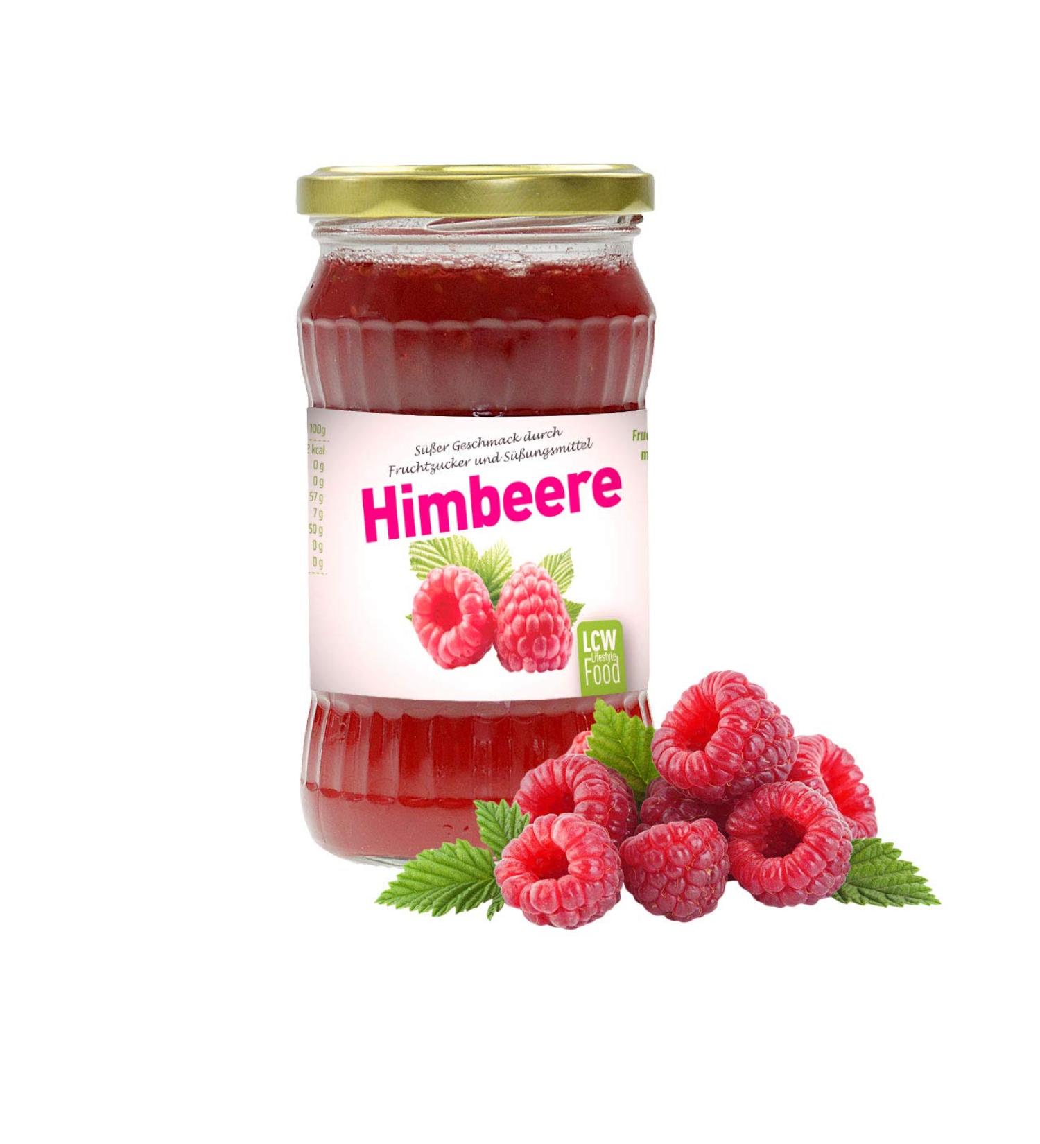 Buy LCW Raspberry Fruit Spread with Fructose & Sweeteners - 340g Glass Jar | International Shipping Available - Buy Online on GoSupps.com
