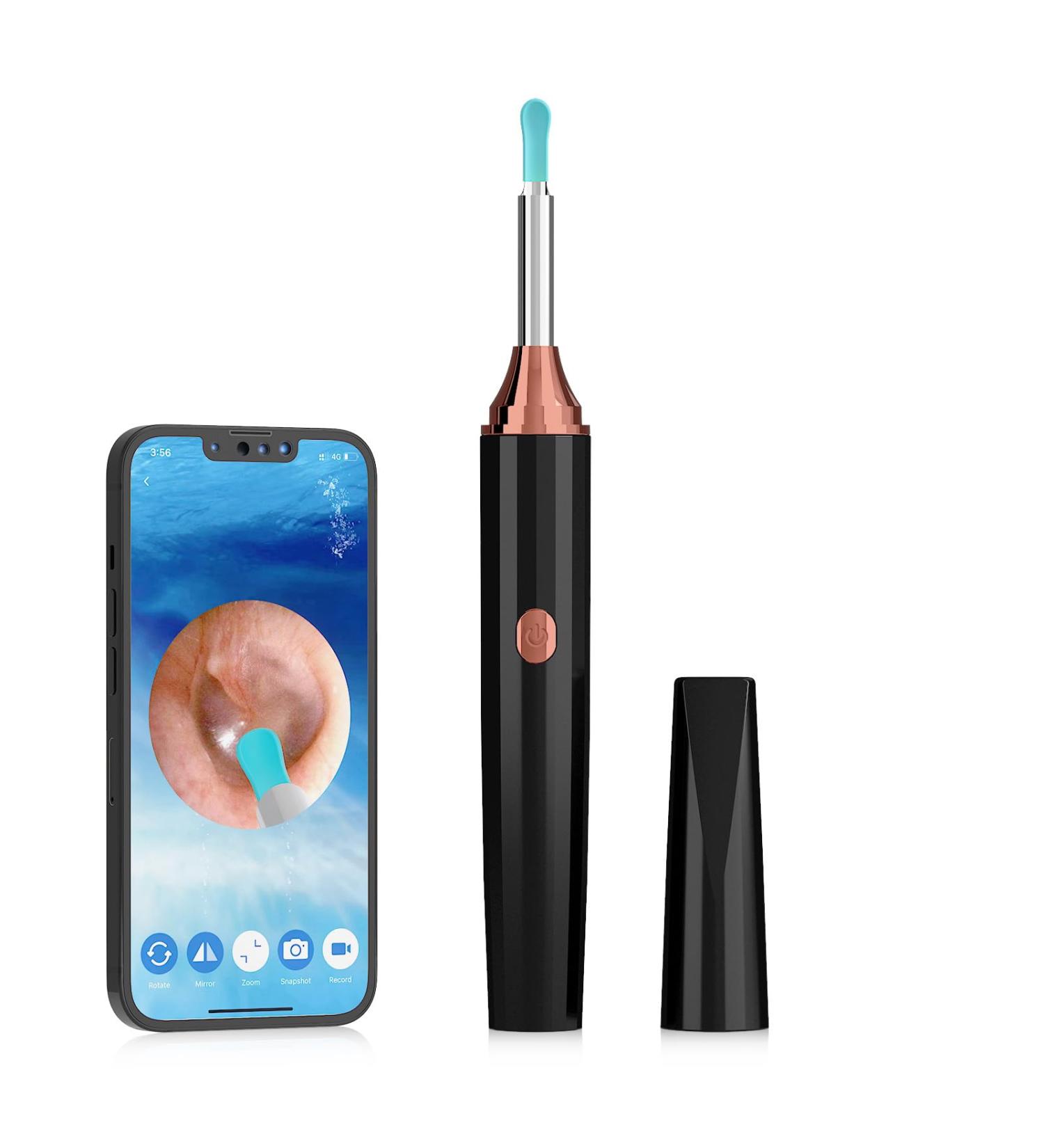 Ear Wax Removal Kit with Camera & Light | 1080P Smart Ear Cleaner Tool for iOS & Android - 4 Ear Picks Included - Buy Online on GoSupps.com