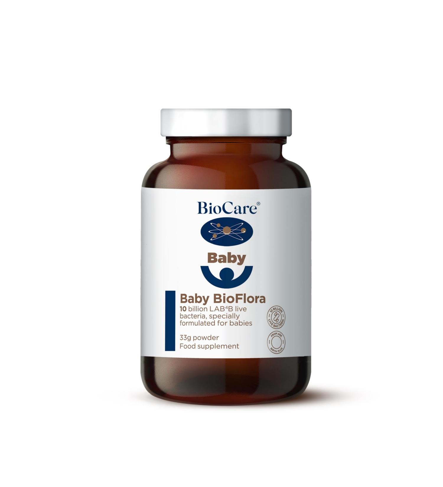 BioCare Baby BioFlora - LAB4B Live Bacteria Blend for Babies - 33g - Buy Online on GoSupps.com
