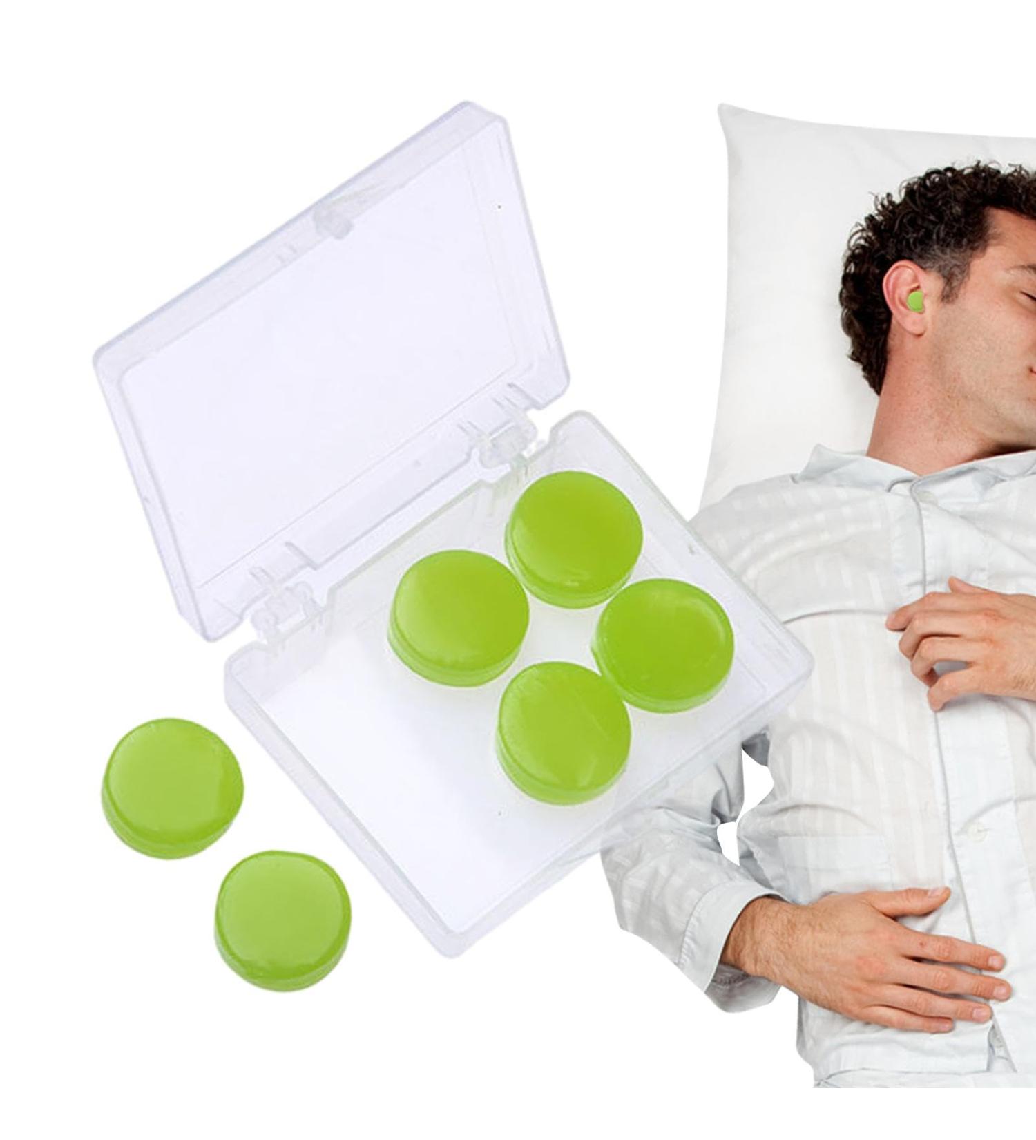 Reusable Earplugs - Super Soft Foam & Silicone Hearing Protection for Sleep Study & Travel | Noise Reduction Earplugs - Washable & Moldable 6 Green - Buy Online on GoSupps.com