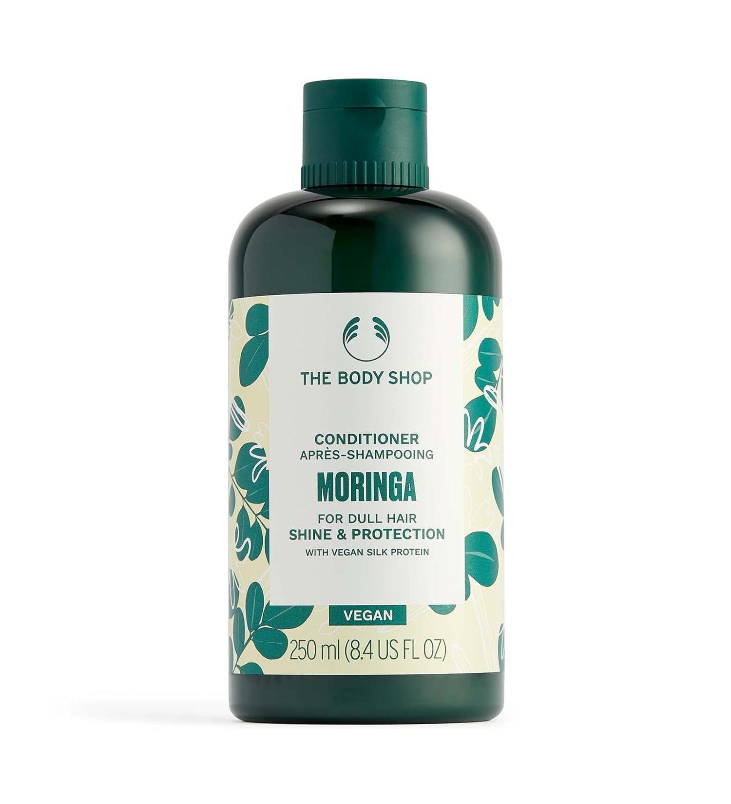 T he Body-Shop Moringa Shine & Protection Conditioner 250ml Nourishing Floral Conditioner for Dull Hair Adds Shine & Strength - Buy Online on GoSupps.com