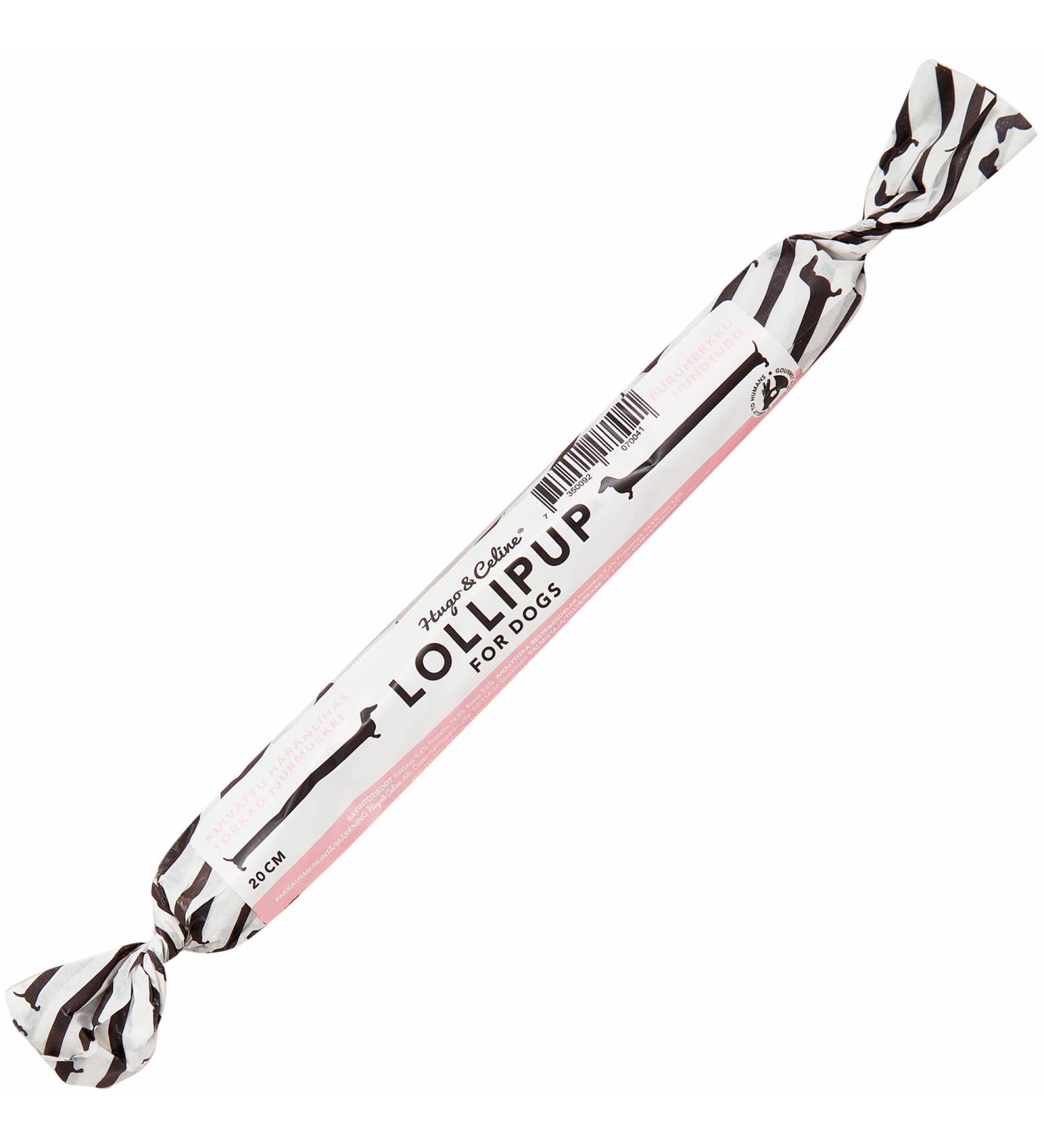 Hugo & Celine Pizzle Sticks - Lollipup 100% Natural Dog Chew Treats 20cm Long - Buy Online on GoSupps.com