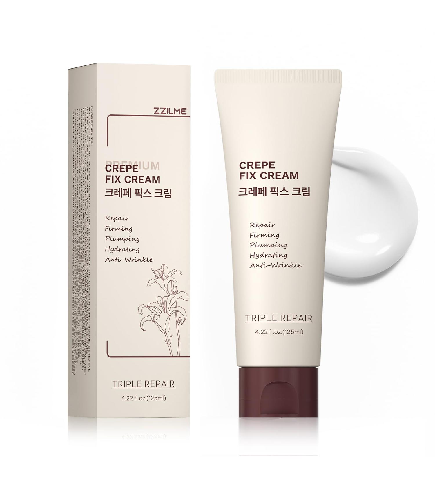 ZZILME Moisturizing Crepe Fix Cream Tightens and Firms Face Neck & Body Anti Wrinkles for Crepey and Sagging Skin Women & Men 4.23 Fl Oz - Buy Online on GoSupps.com