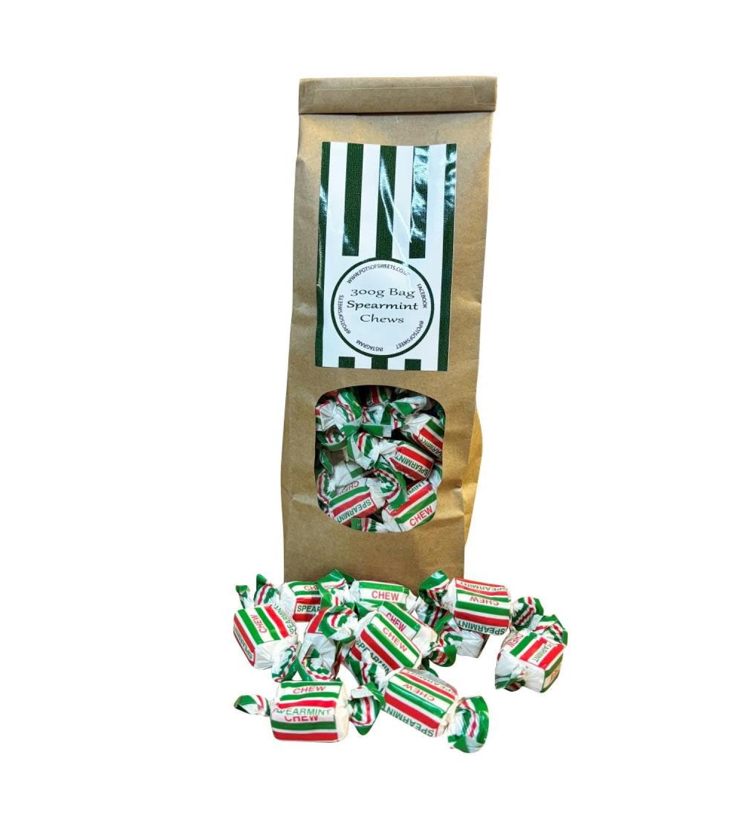 Personalized Customise With Your Own Message 300g Bag of Spearmint Chews Mint Chews - Buy Online on GoSupps.com