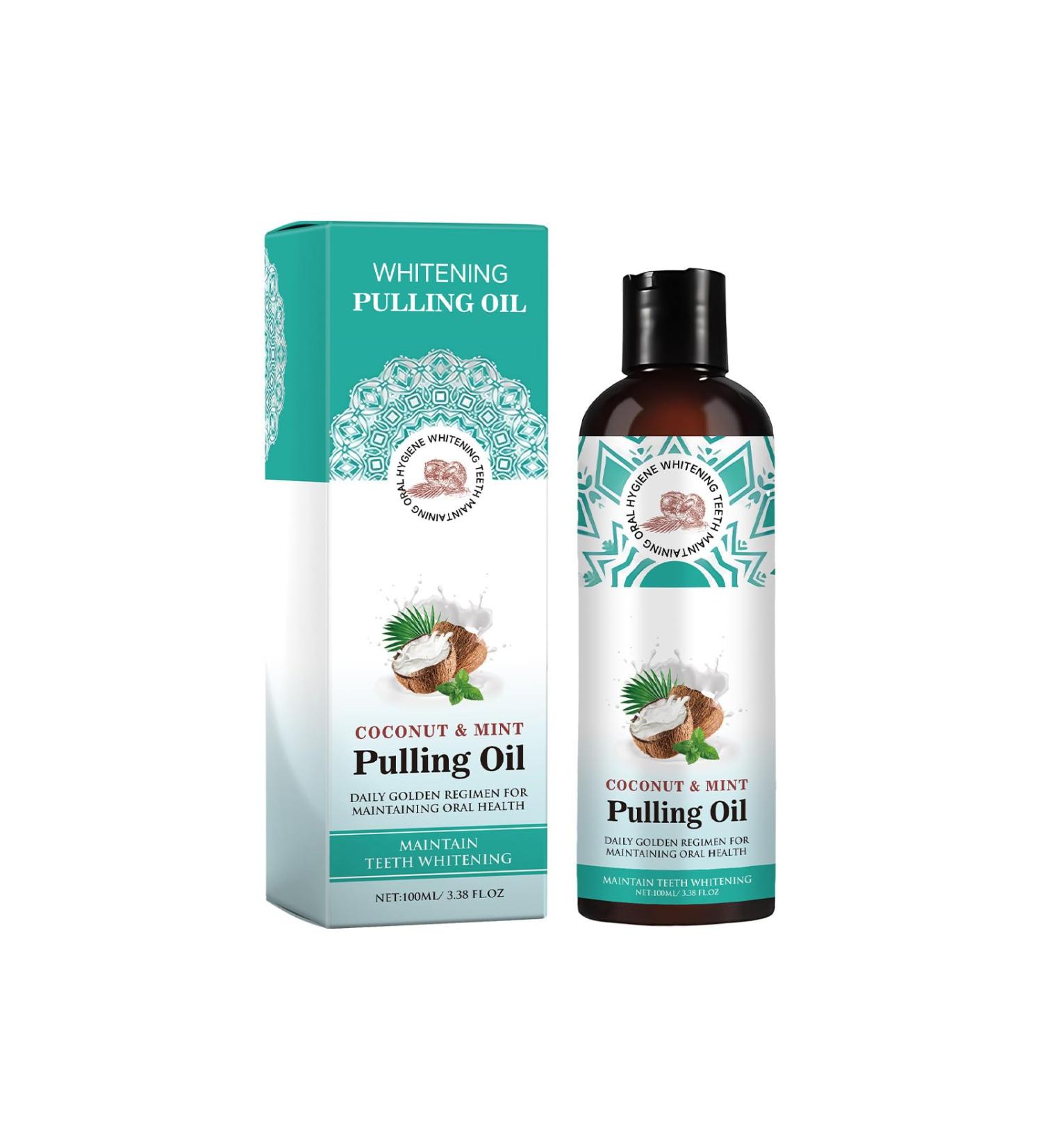 Bain de Bouche Oral l'Huile de Coco Naturel 100ML 1PC Huile de Menthe Poivr e pour Blanchir les Dents Haleine Fra che - Buy Online on GoSupps.com