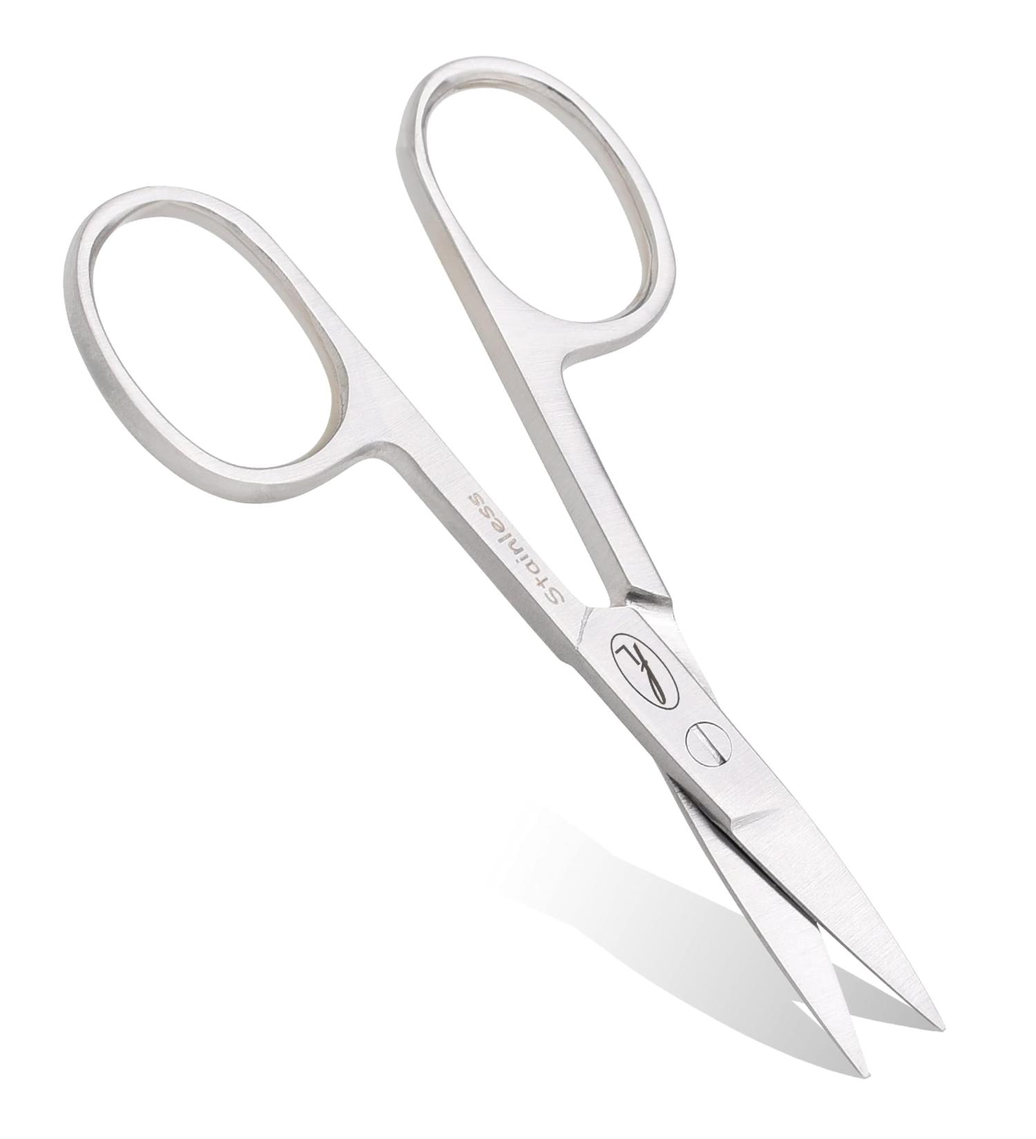 Stainless Steel Thick Nail Scissors for Women & Men - Fine Lines Straight Manicure Scissors for Nails Cuticle & Hair Trimming - Ideal for Manicure, Pedicure, Hair & Beard Grooming - Buy Online on GoSupps.com