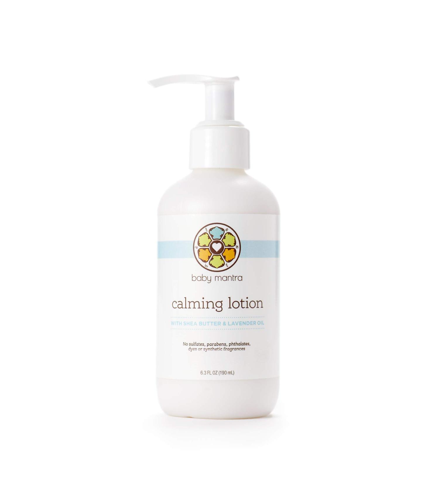 Baby Mantra Calming Lotion - 6.3 oz. Pump Bottle, EWG Verified Moisturizing Cream with Shea Butter & Lavender Oil for Newborns, Infants, Babies with Sensitive Skin - Buy Online on GoSupps.com