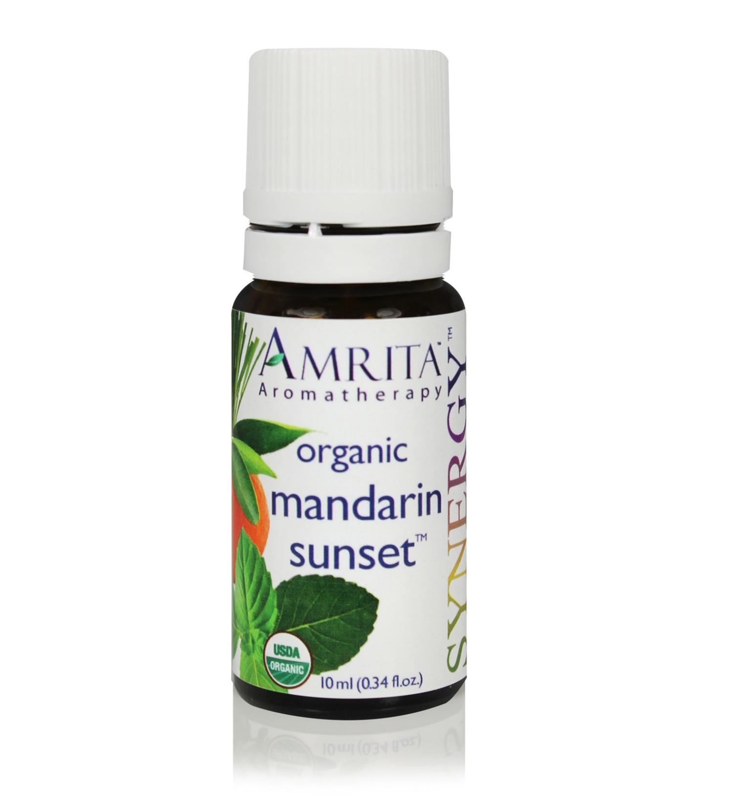 Mandarin Sunset Synergy Essential Oil Blend - Organic Essential Oil Blend of Red Mandarin Lemongrass Holy Basil & Petigrain Mandarine -Size: 10ML 0.34 Fl Oz (Pack of 1) - Buy Online on GoSupps.com