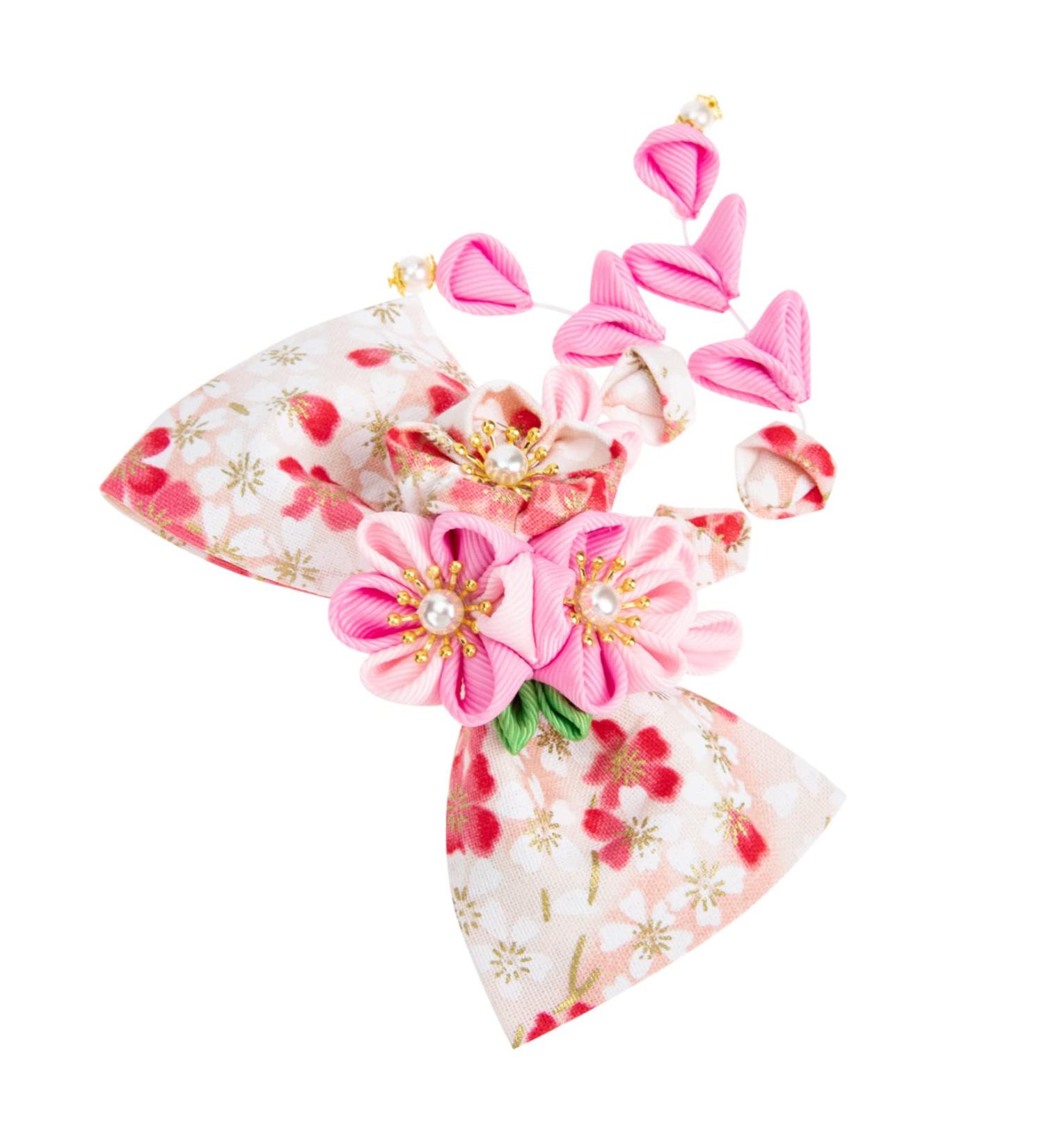 minkissy Japanese Style Hairpin Japanese- Style Hair Clips Tassel Hairpin Hair Ties for Women Japanese Hair Pin Kimono Hair Clip Hair Pins Hair Tie Clip The Flowers Cotton Woman 16x12cm Pink - Buy Online on GoSupps.com