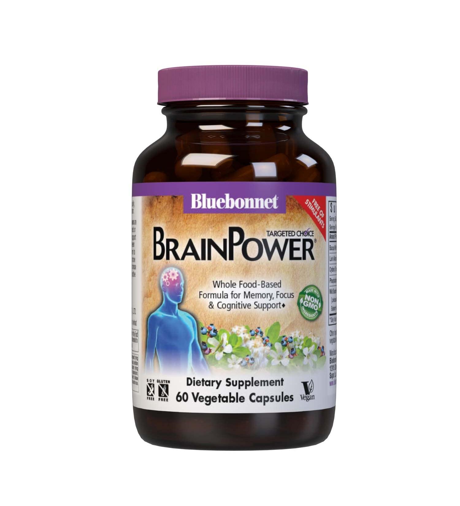 Bluebonnet Nutrition BrainPower - 60 Veggie Capsules for Enhanced Cognitive Support - Buy Online on GoSupps.com