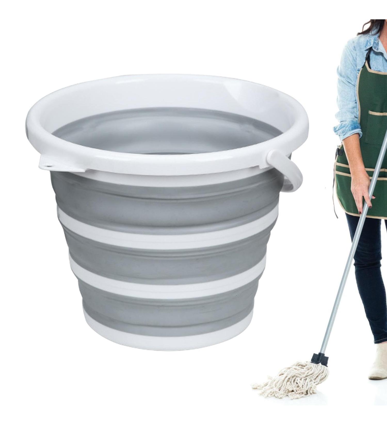 Shakven Outdoor Camping Bucket - Ergonomic Water Bucket with Large Capacity | 10L Space-Saving Fishing Bucket Portable Water Bucket with Handle for Camping - Buy Online on GoSupps.com