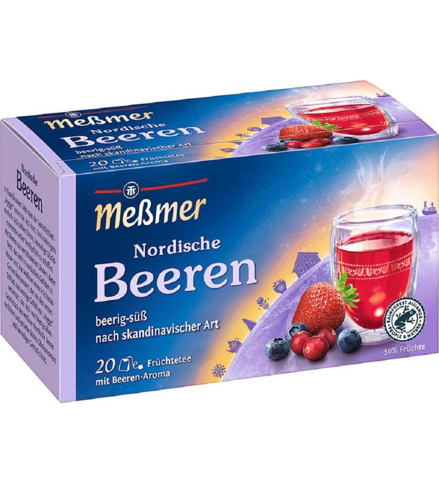 Meßmer Country Tea | Nordic Berries | 20 tea bags | Gluten-free | Lactose-free | Vegan 20 tea bags Nordic Berries