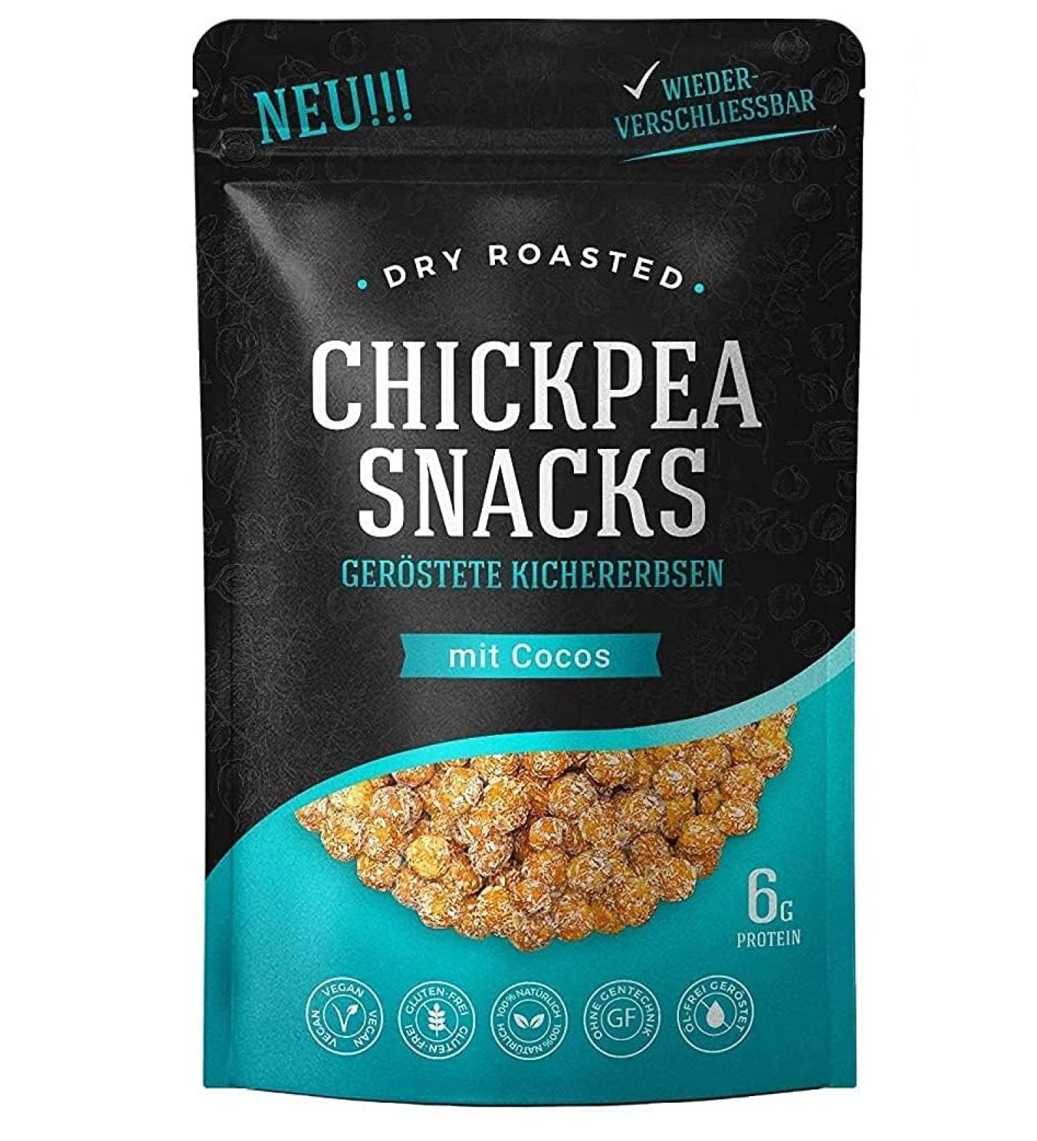 Crispy Roasted Chickpea Snacks - Vegan & Gluten-Free Protein-Rich Treat - 150g Student Feed - Cocos Pack - Buy Online on GoSupps.com